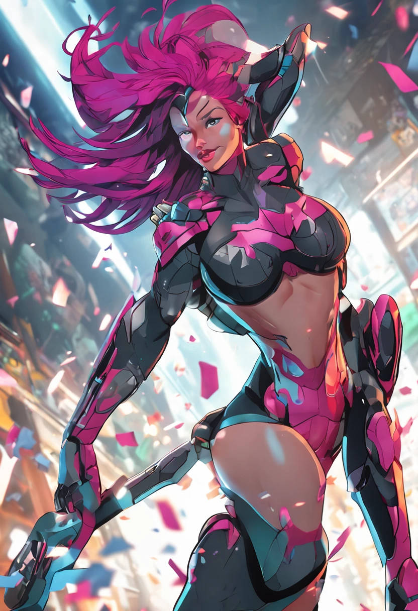 dolman, TM Ninja, Poster style, pictogram, Vibrant, colorful, vectorstyle, Digital art, 4K, Intricate details, big breasts enchanting, Professional manufacturing, Beautiful vector illustration, 12k resolution, 。.3D, All characters in detailed full body, Highly detailed, vibrant, Ultra high quality, hyper photorealism, Photorealism, rendering by octane]