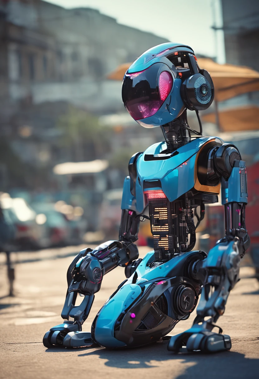 A variety of high-tech everyday life robots, Shining