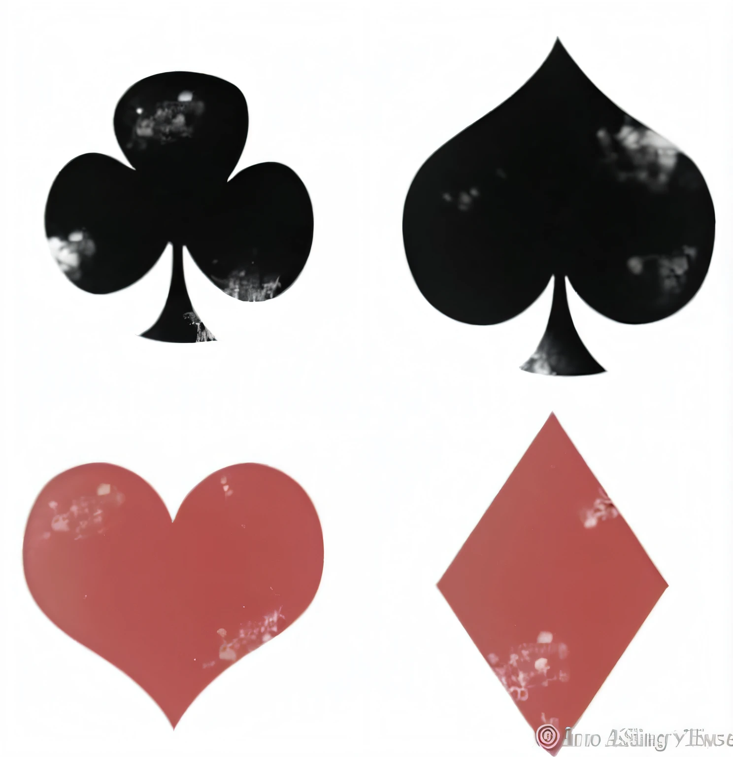 Four different types of heart playing cards, spade, and diamonds, Playing card suits, poker card style, Playing cards, poggers, Cards, spades slick, entwined hearts and spades, ace of spades, holds playing cards, card art, ink mark, card game, sigature, ace card, victorian playing card, playing card back, black and red only