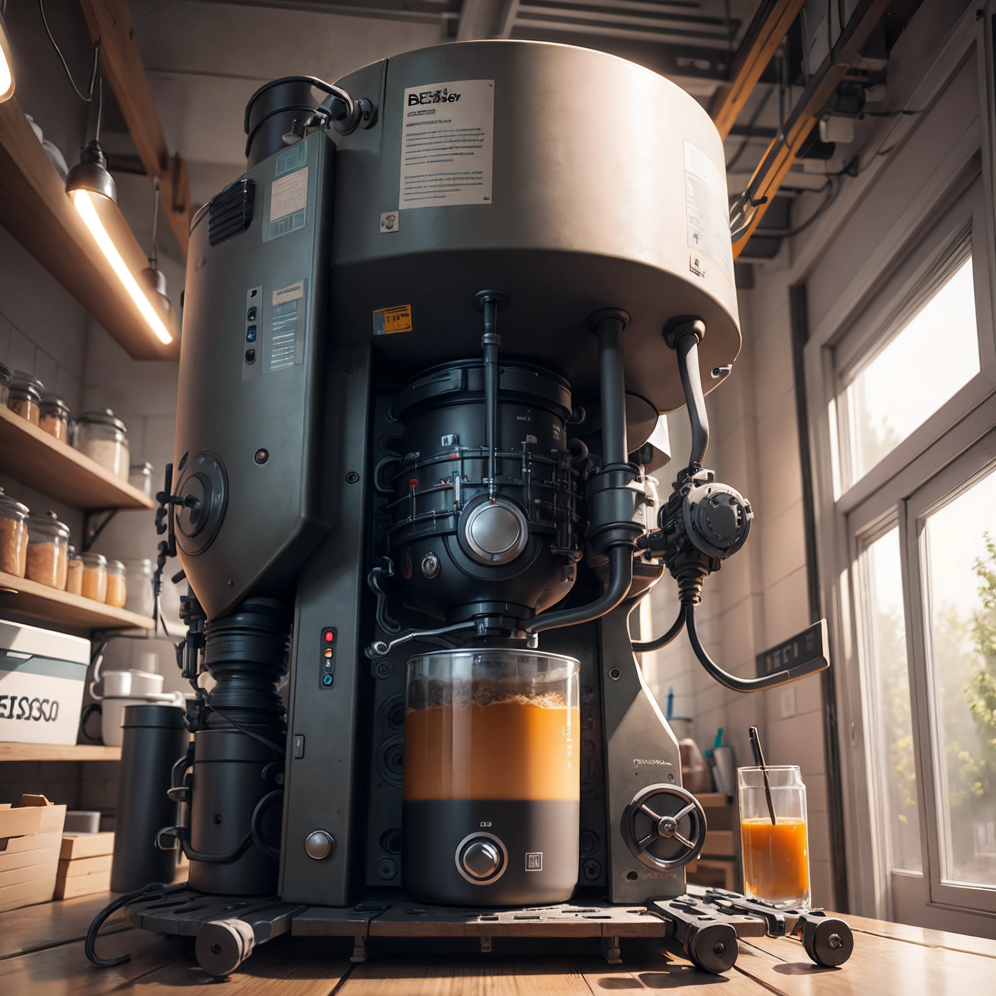 DieselPunkAI esperso machine in kitchen