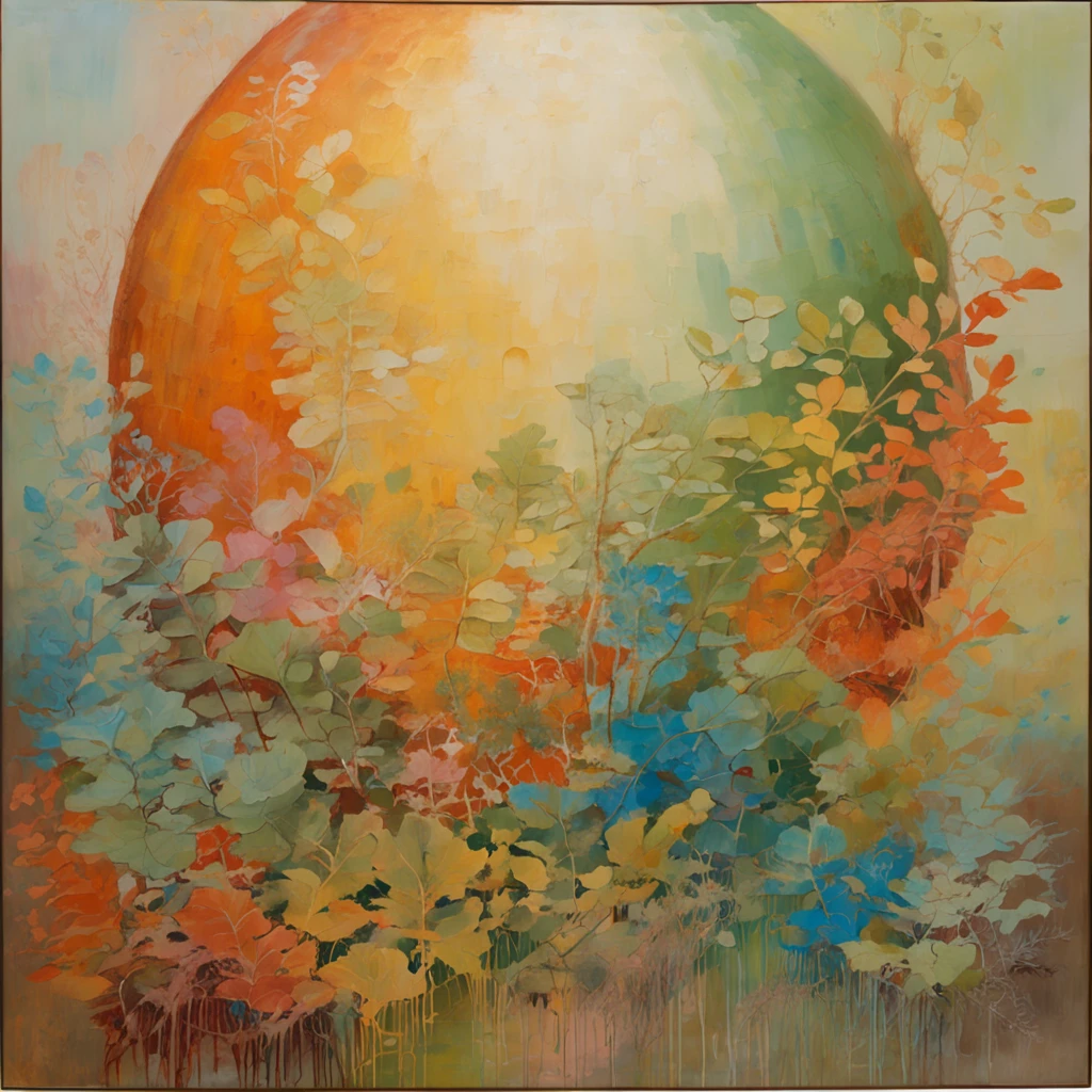 Intricate painting details of Japanese forests, dragon egg hatching