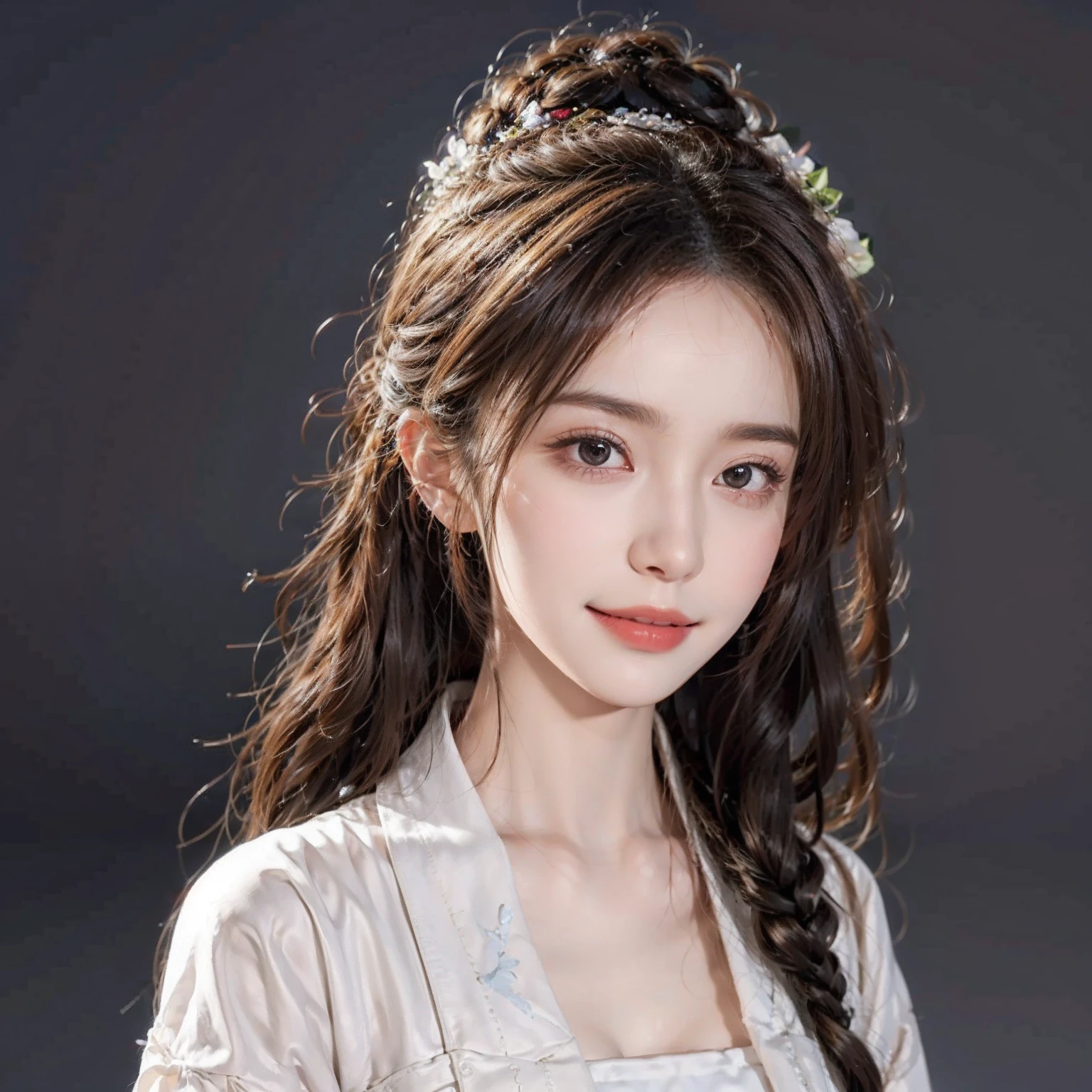 Face lighting,Bright backlight,Medium breasts,Super high resolution,Best quality,photore,4K,(Realistic:1.2),1girll,Solo,A charming smile,