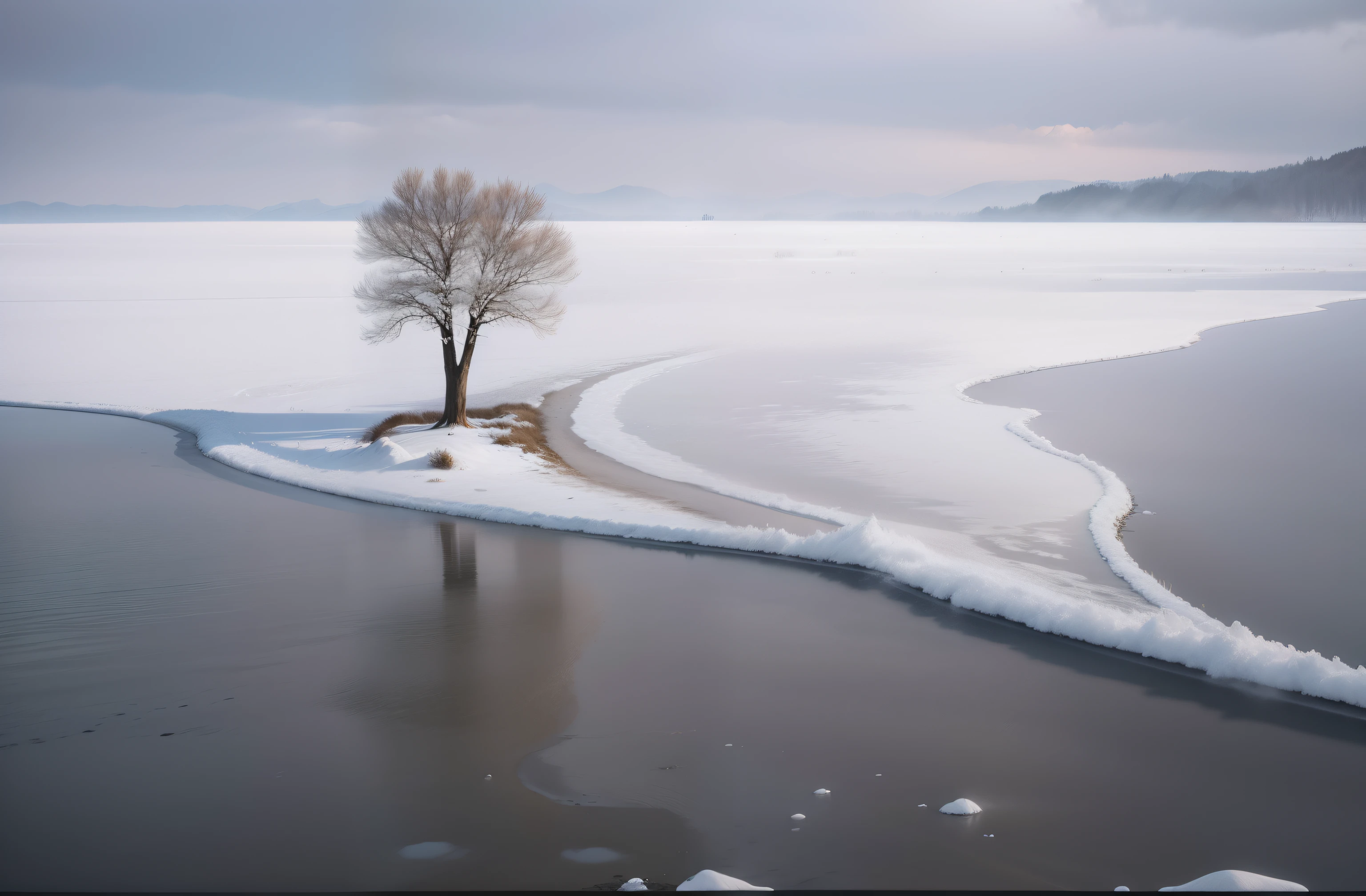 Solitude,Cold morning。