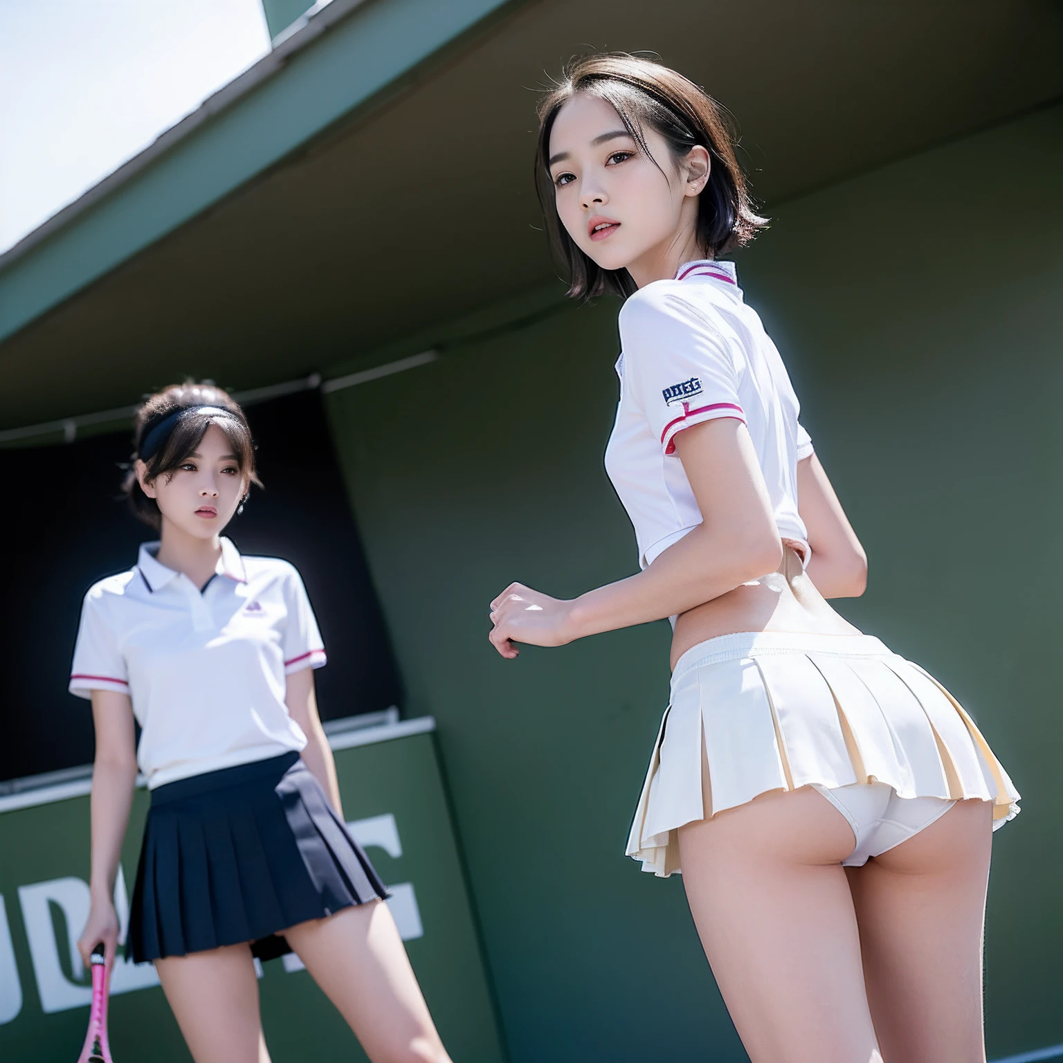two-women-in-tennis-uniforms-are-standing-on-a-tennis-court-seaart-ai