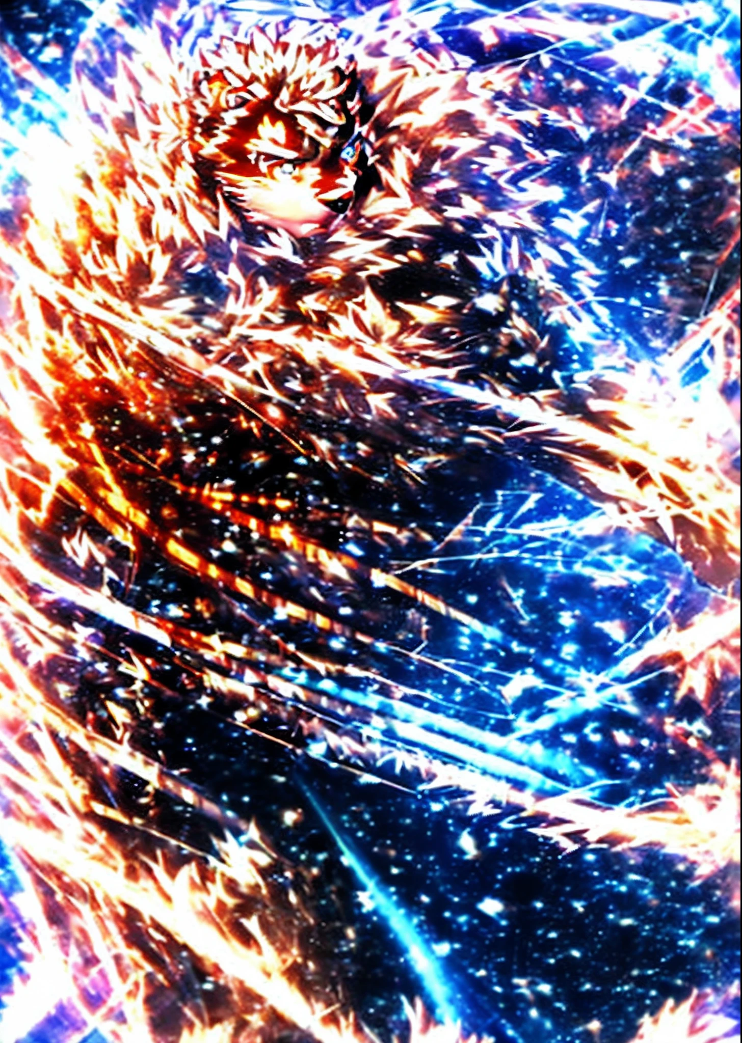 ((Solo)), Handsome movie wide angle portrait  (Furry silver wolf male, Fighter), Cyberpunk, toyko, Night Street, Dynamic posing, Neon lights,  ((Powerful, Strong, Detailed dog face, Large, Delicate and clear eyes), looks away),  Natural and soft lighting, 8K, sfv, Peaceful , Cyberpunk cape, hires, (Fluffy:1.1), Strong, Walking, (Detailed body fur:1.1),