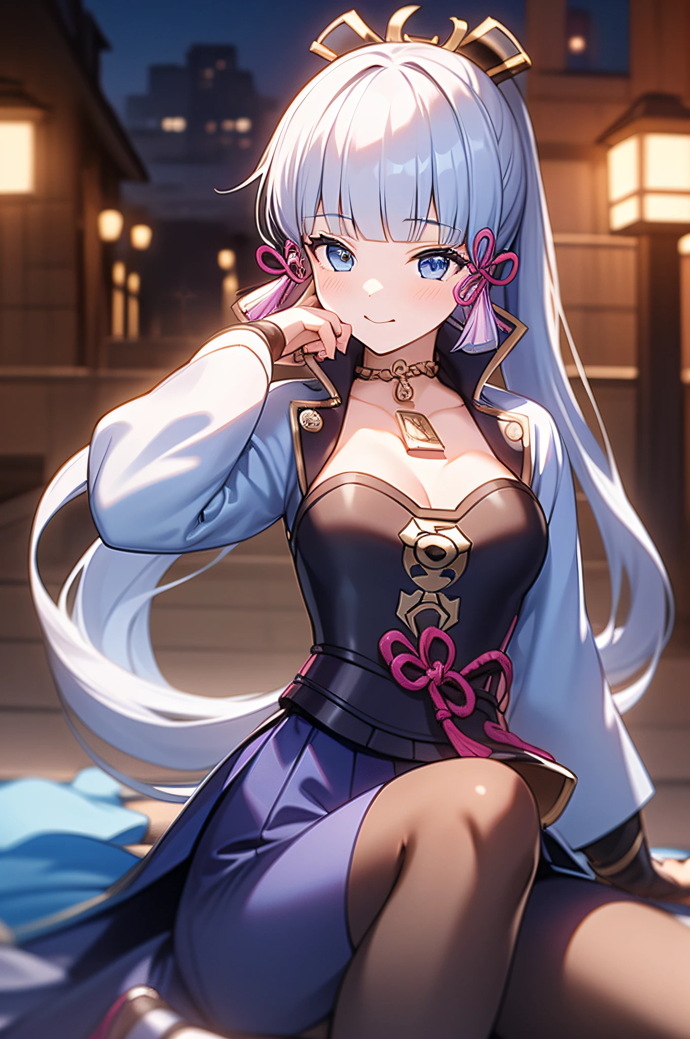 ganerate beautiful potrait of lysithea from fire emblem, on the cafe, blushing, view on camera, high angle, beautiful, stunning, adult face, big chest, colorfull (clear face, perfect face, perfect anatomy, beautiful anatomy, beautiful body, masterpiece, highest quality, best quality, official art)