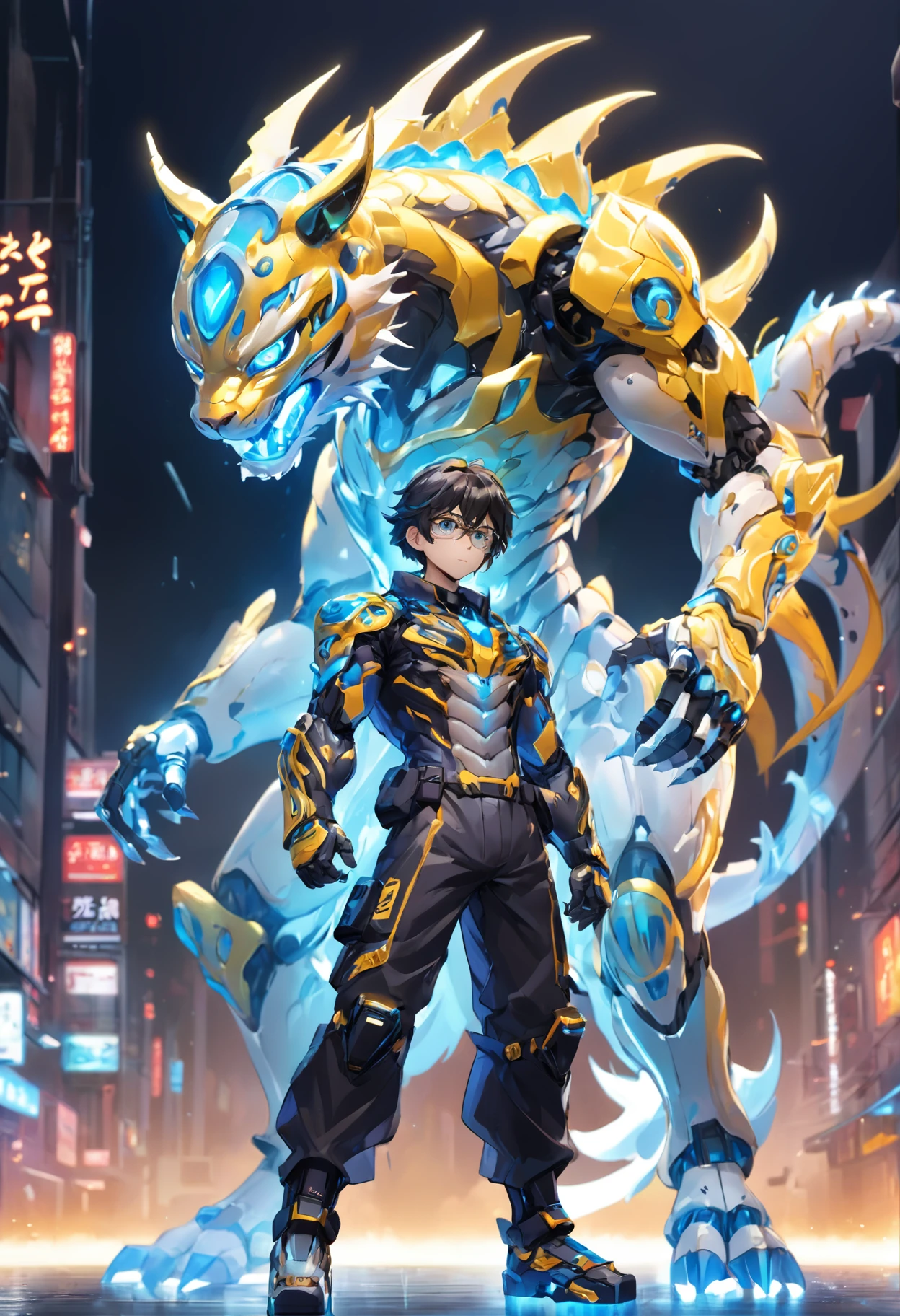 Malaysia tiger, (Blind box toy style:1.2), (Full body shot) , 1 Transparent guy ,Behind him is a transparent Chinese dragon, Transparent mech, Exquisite helmet:1.2, Luminous goggles:1.2, Cyberpunk, dreamy glow, luminous neon lights, Clean, White background, ( Global illumination, Ray traching, hdr, unreal render,reasonable design, high detal, Masterpiece, Best quality, hyper HD, Cinematic lighting)