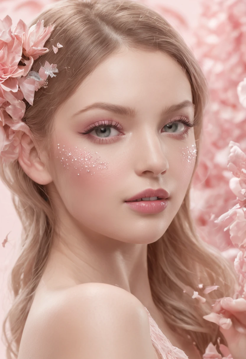 ((Obra maestra)). Esta obra de arte es dulce, dreamy and ethereal, With soft shades of pink watercolor and many ornate cotton candy accents. Generar un fae delicado y menudo explorando un (Mundo Bubblegum con una amplia variedad de tonos pastel). Her sweet face is extremely detailed and realistic with graceful features and a sweet and subtle expression and looks like ((Gigi Hadid)). Includes mature features, labios hinchados y ksisable, e impresionante, Ojos altamente realistas. In high definition and detail, Incluye muchos detalles como estrellas, Galaxias, burbujas de colores, colorful petals, and lots of energy and excitement! Las estrellas y las coloridas burbujas de chicle son importantes! El fondo debe ser rosa oscuro brillante con muchos detalles rosados interesantes. Includes fantasy details, Detalles mejorados, Iridiscencia, Viento colorido y brillante, y polen. Pay special attention to your face and make sure it is beautifully detailed and realistically.. The image must be dreamy and ethereal.8k, intrincado, elegante, Altamente detallado, majestuoso, digital photography