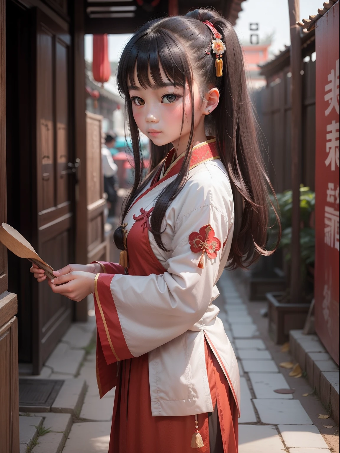 a girl, China, ancient, traditional