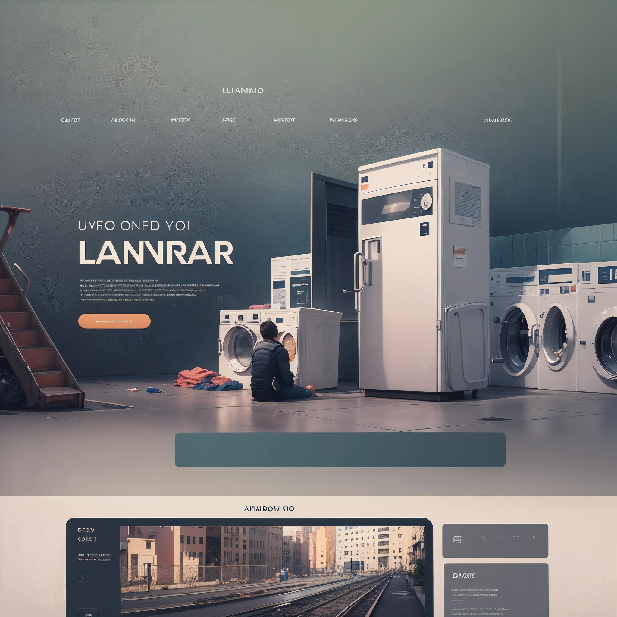Beautiful landing for a modern laundromat website, NYC, design, ux/ui, ux, ui, behance, dribbble --auto --s2
