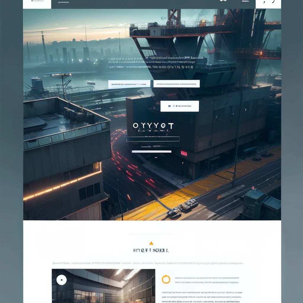 ui for industrial Tokyo website, industrial design, bold and vibrant --auto --s2