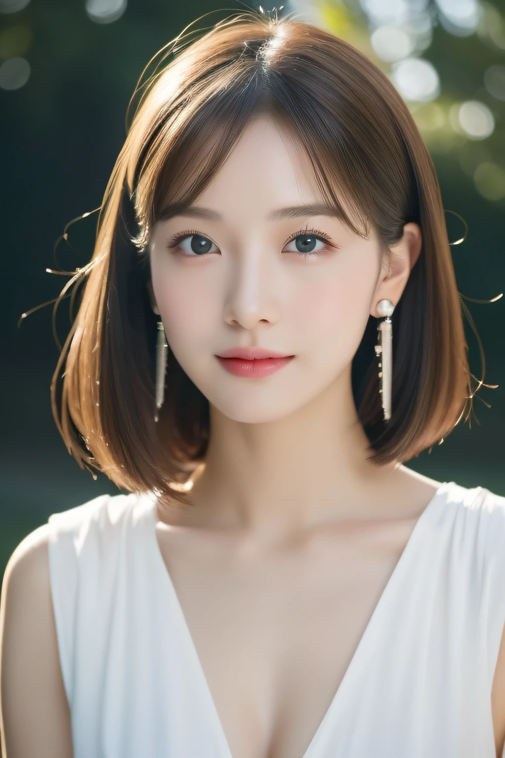 (((8Very high resolution in K, high detailing, highly accurate, masutepiece))),Photography & realistic atmosphere,shinny skin,Beautiful skin,fine-grained white skin,Detailed face,Detailed eyes、Dark green eyes,Very pretty eyes,Detailed lips、Glossy pink sheen,Very beautiful face,Very well-formed face、Lifelike face,shiny beautiful lips,Beautiful eyebrows,Detailed background of Ebisu,、Delicate Makeup,The best natural makeup for professional stylists(((8K,very high res, high detailing, High Definition, masutepiece))),Japan idle,韓国アイドル,Very beautiful woman,Very beautiful girl,、Ornaments that match casual fashion(((high-detail,high detal,masterpiece,simple,ornament detached,choker necklace,Bracelet, piercings,))),Adornments designed to the smallest detail,Beautiful Women's Fashion,Very casual and easy to move fashion,Summer Fashion,Photograph the whole body, very beautiful Japan beautiful girl,17-year-old aut girlo is too beautiful in Japan,very beautiful light brown hair with brown hair and shiny,Stylish and very cute short hair,half up,Teary-eyed,Gentle smile,watching at viewers,Natural gestures,Beautiful but a little innocent,natural soft light,(((photorealisim))),Reality Live Action,Beautiful nails in nail art,Beautiful legs,turned around,超A high resolution、A masterpiece of high detail,Face,Natural realistic face,Colossal tits,Beautifully shaped breasts,Clothes for barbecue on the riverbank,Fashion image is blue and white