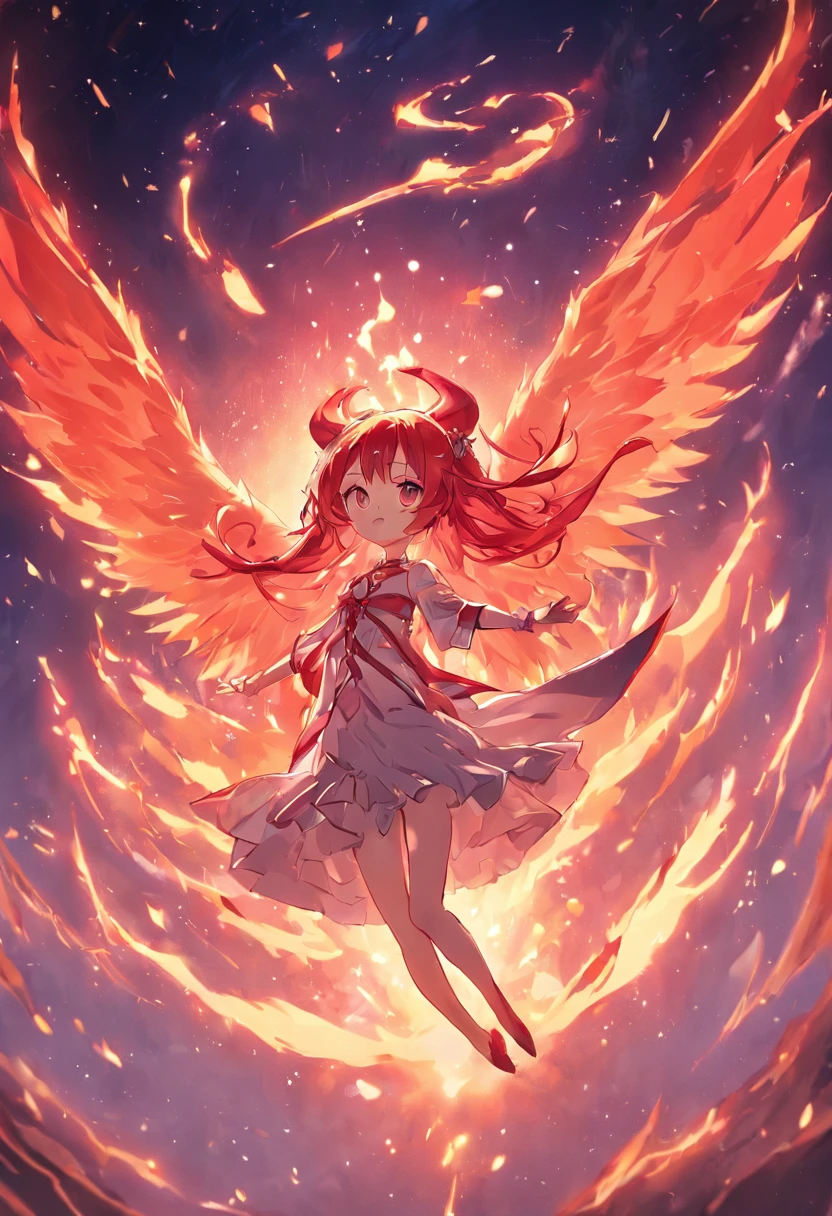 {{masuter piece}},{Very gorgeous magic style},{Very gorgeous magic style},{Flame background：1.3},{｛mystical sky}},{｛crystal orb}},{｛Flame of beautiful details}},{Beautiful detailed sunset}},{Detailed flapping wings}},{ Fantastic}}},{showcase}},{Solo,{{Detailed Anime Cat}},{Detailed anime eyes}},{Animated}},{detailed cat ears}},{Cute}},{Furry}},{mascot},{Chibi}},{dragon tail}},{Wings},{white jewels}}{{Red hair Red skin: 1.3}}｛Cat-like texture：1.3｝