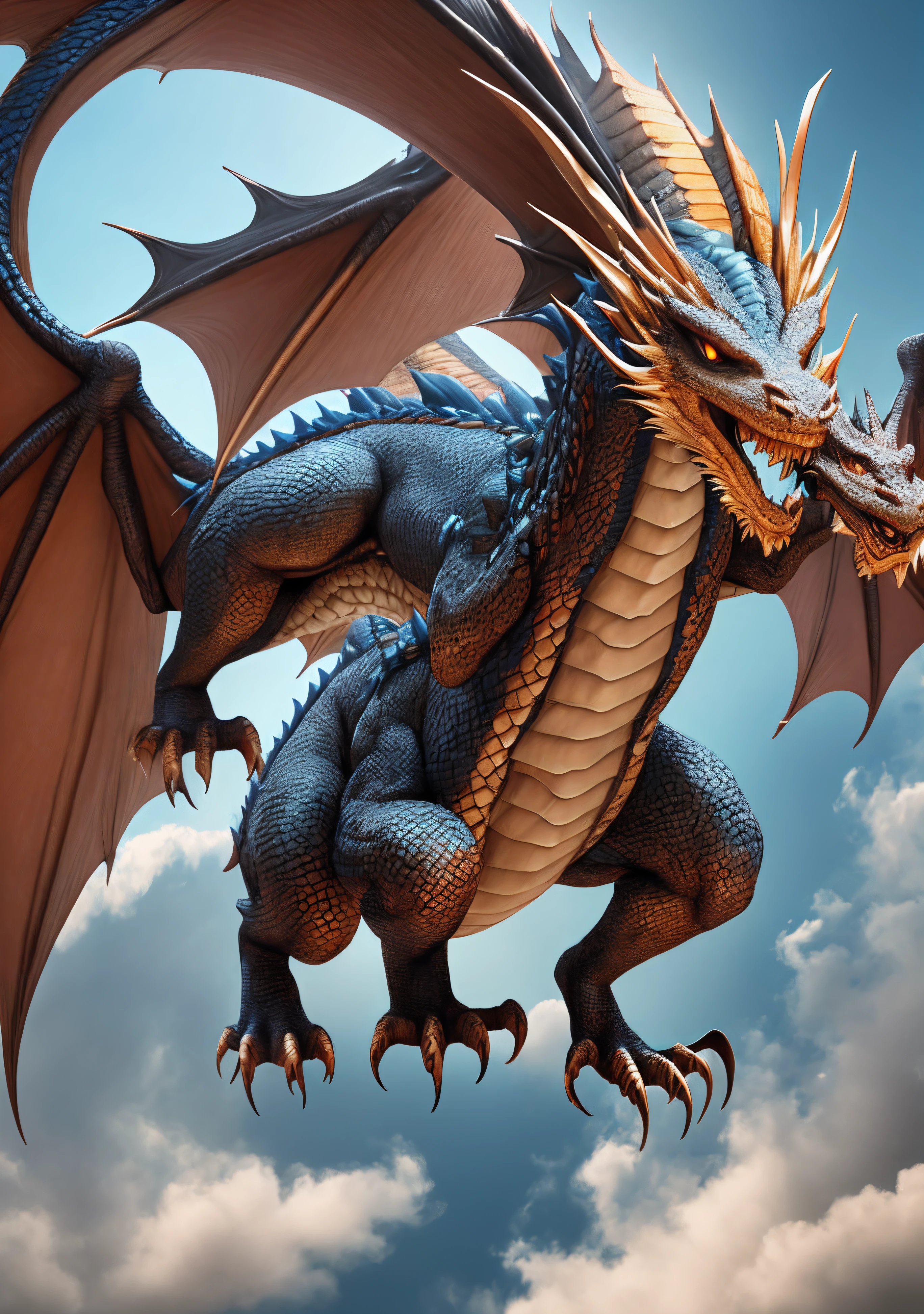 make a dragon, this dragon must have a strong personality face, he must be flying, looking at the camera, ultra realistic photo, 8k quality, full hd. --auto --s2