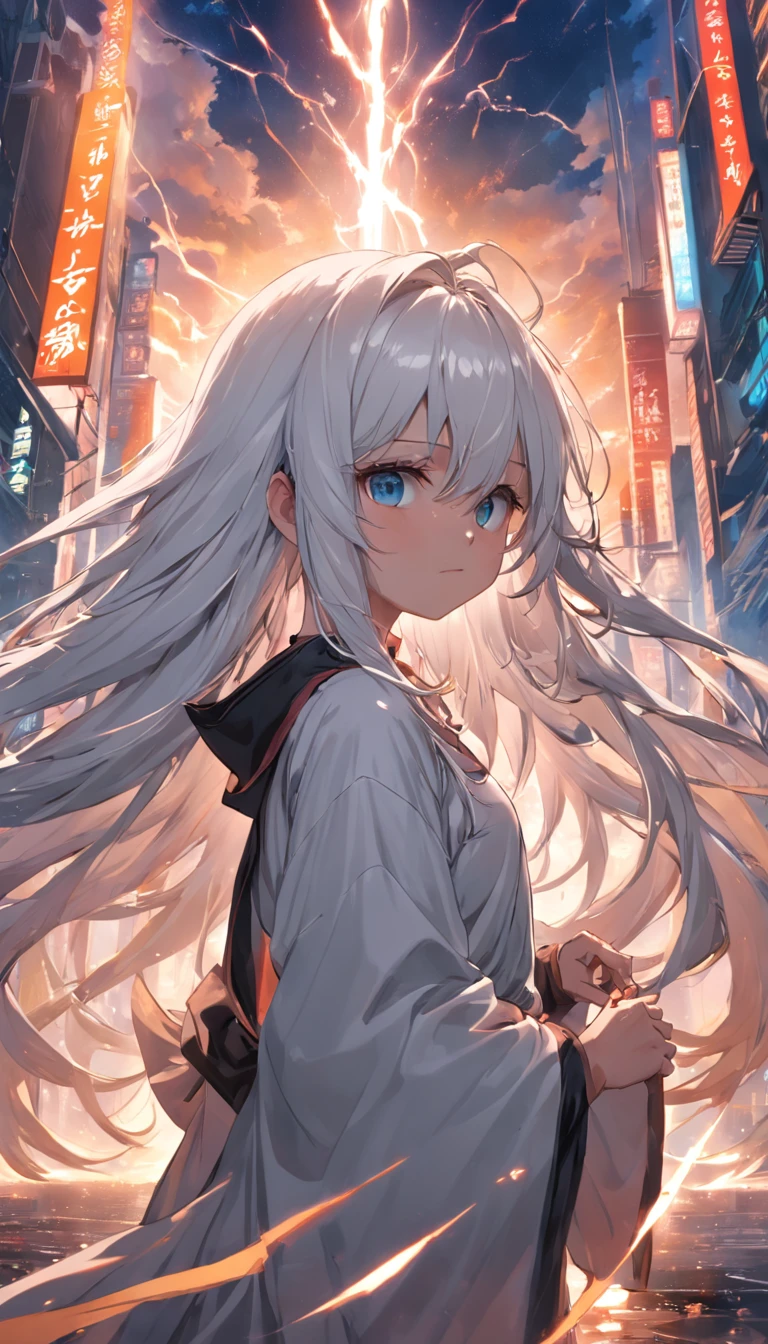 (extremely detailed CG unity 16k wallpaper:1.1), (Denoising strength: 1.45), (tmasterpiece:1.37), (Full body posing:1.4:), whole-length, Dynamic angle,, lifelike texture, (beautiful detailed eyes), beautiful detailed , white hair, long bangs, casual outfit:1.2, indoor, midriff, {{{half closed eyes}}}, big forhead, blank stare, illustration, sparkle, (((masterpiece))), best quality, UHD