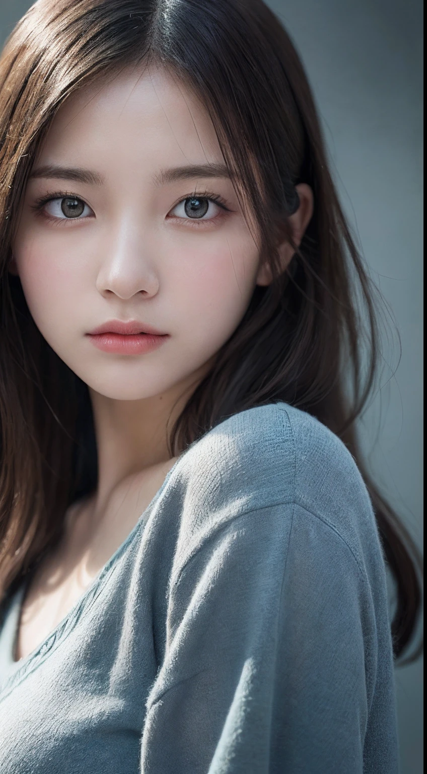 ((A wistful look))、masutepiece, Best Quality, Illustration, Ultra-detailed, finely detail, hight resolution, 8K Wallpaper, Perfect dynamic composition, Beautiful detailed eyes、Background