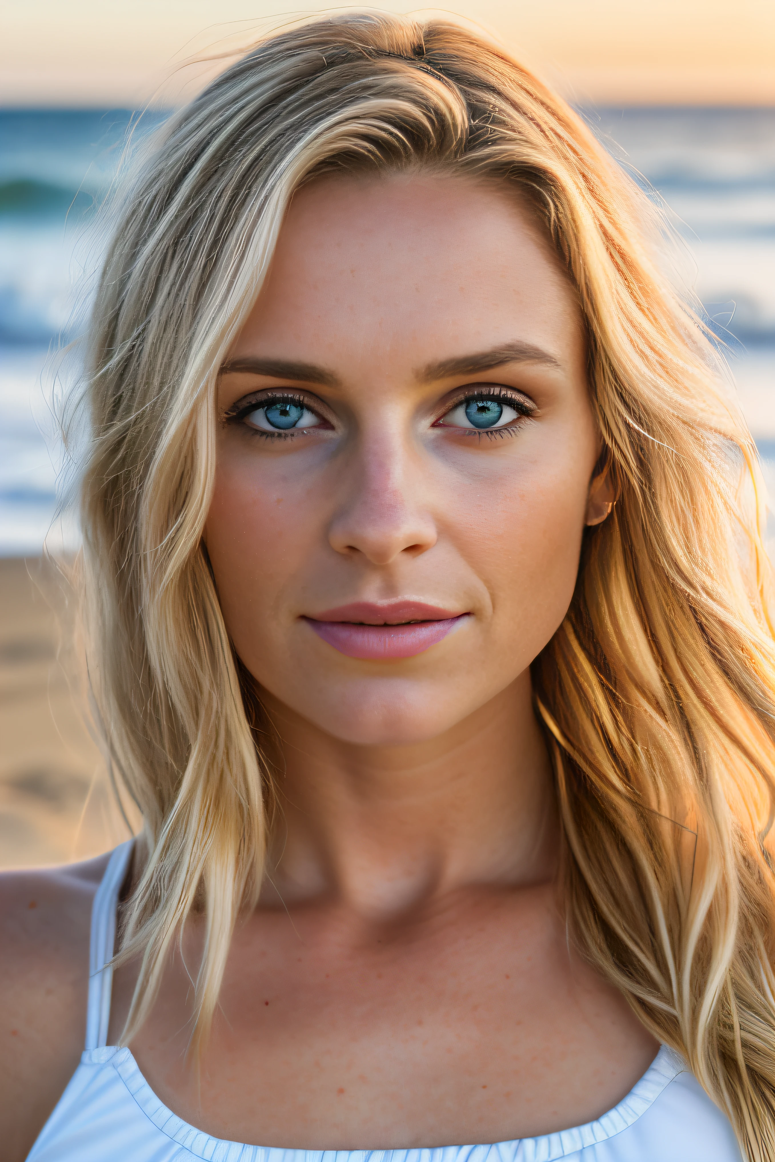 realistic photo, a realistic photo of 18yo girl wearing a bikini, blonde hair, beach, (1girl), (extremely detailed CG unity 8k wallpaper), photo of the most beautiful artwork in the world, professional majestic (photography by Steve McCurry), 8k uhd, dslr, soft lighting, high quality, film grain, Fujifilm XT3 sharp focus, f 5.6, High Detail, Sharp focus, dramatic, (looking at viewer:1.2), (detailed pupils:1.3), (natural light),