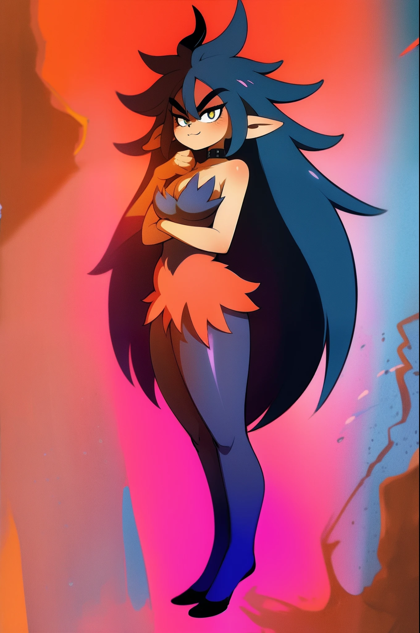 yagiko, standing, full body, medium breast