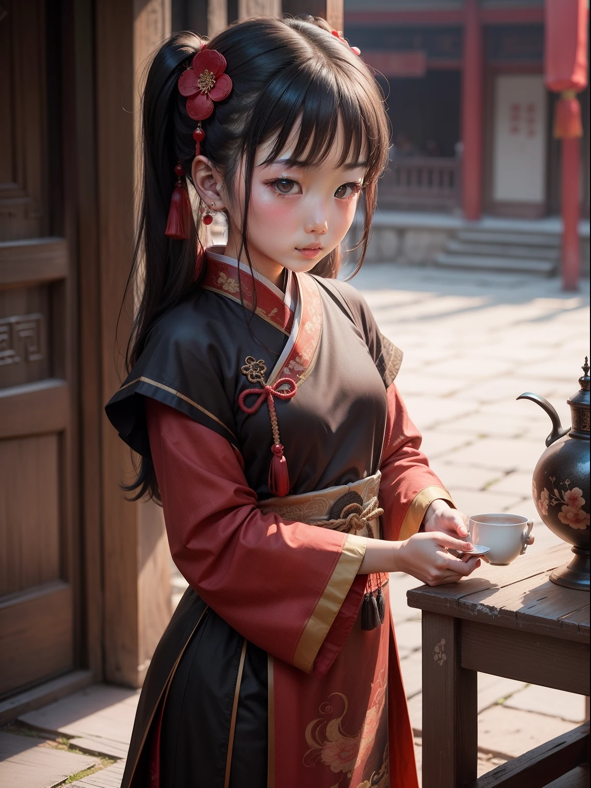 a girl, China, ancient, traditional