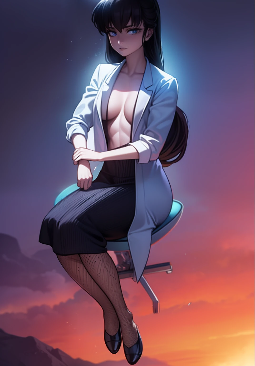 "Exquisite beauty, alluring woman, intricate facial features, captivating eyes, intricate flowing locks, intricately sculpted physique, suspended bosom, backdrop alteration, 8k resolution, photorealistic, hyperrealistic, visible attire."