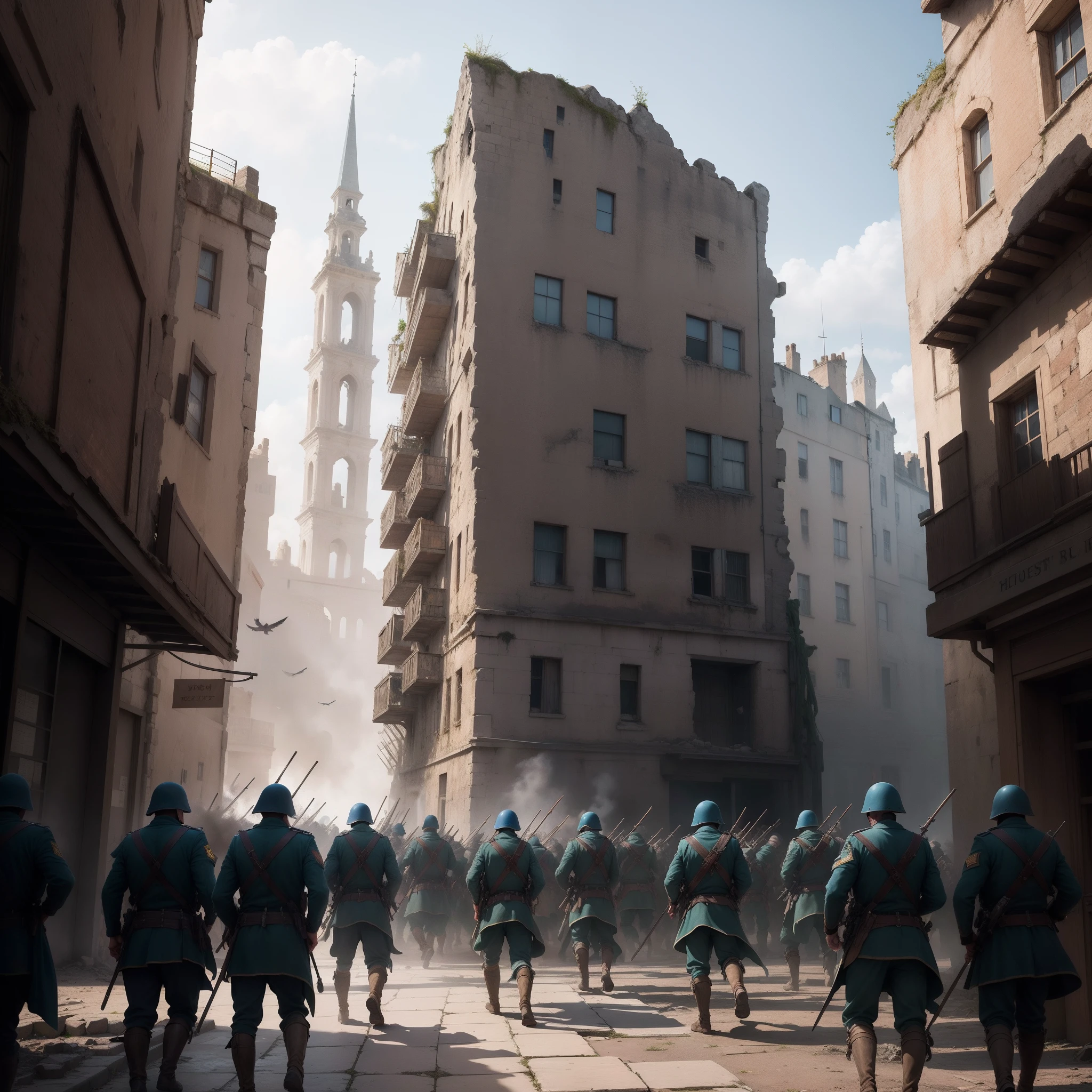 ancient wind,The army entered the city,It was in tatters