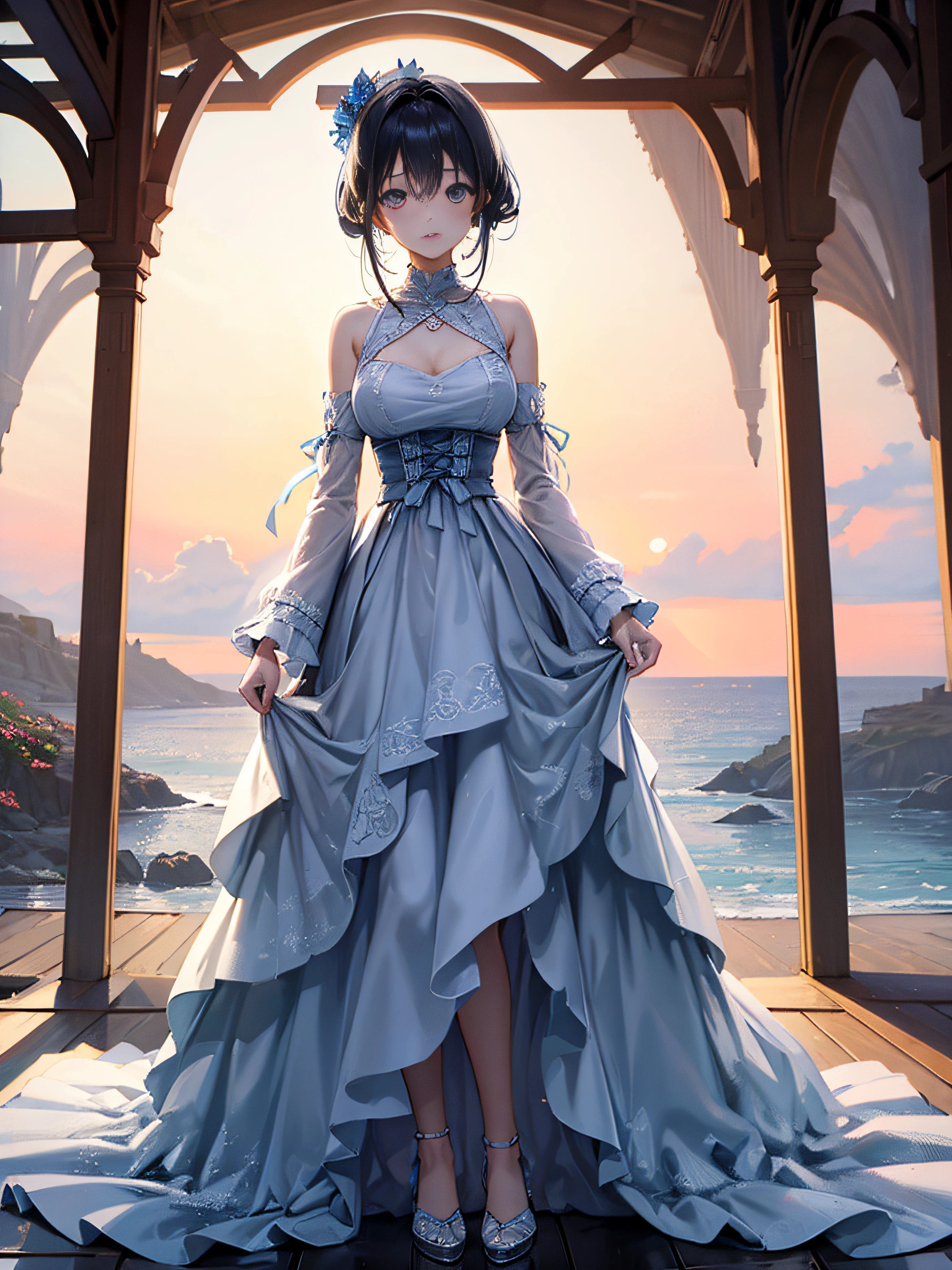 Midsummer afterglow、Leave it in the eyes、Twilight Beautiful Girl、Coastal scenery、 --auto
