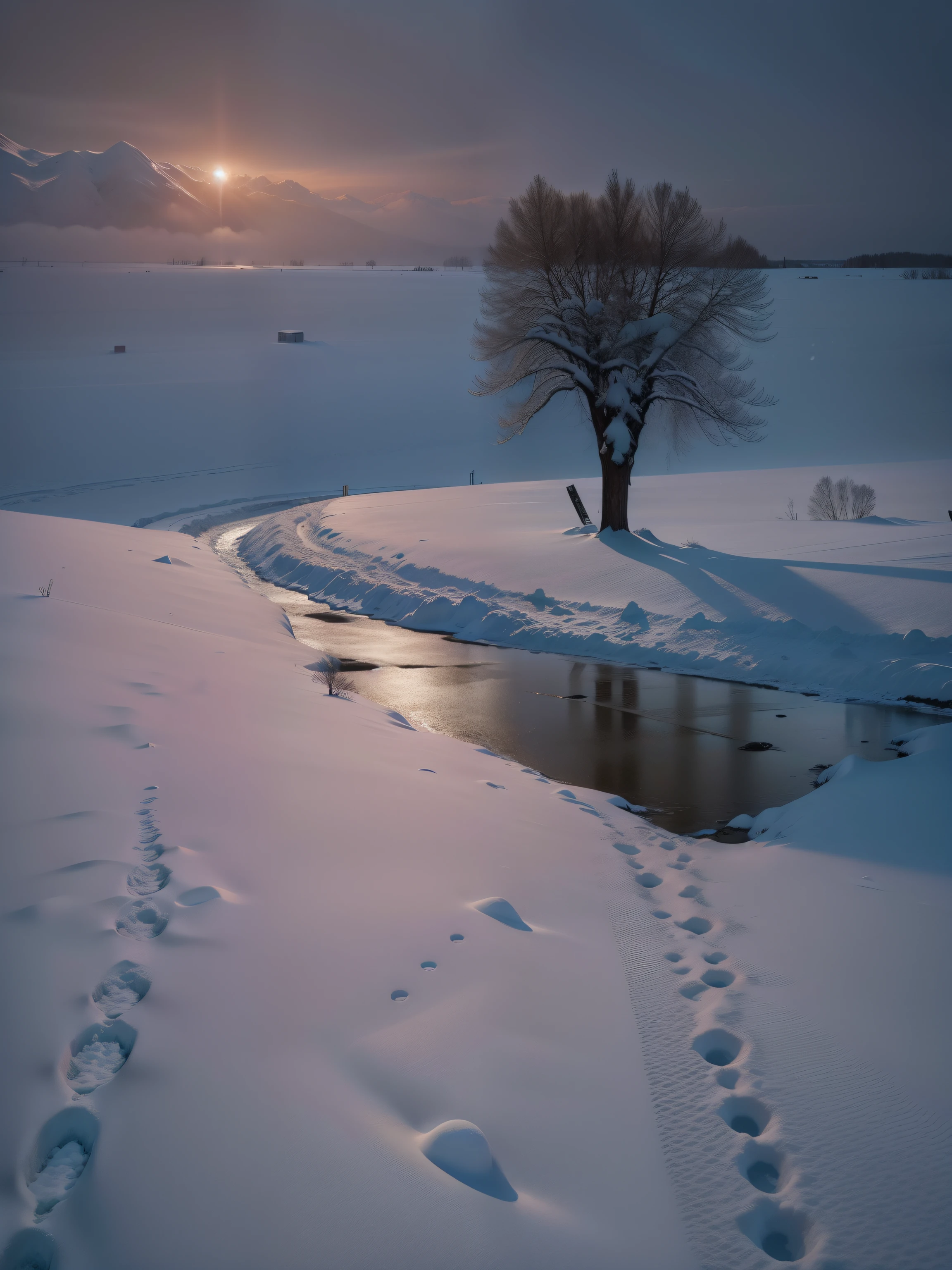 Flat snow。