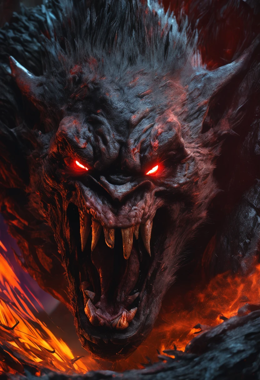 Beautiful vampire, (Huge werewolves，Erect werewolf)，Forest at night，Bared fangs, full bodyesbian， art, Dramatic lighting, abstract expressionism, Metaphysical, expressionistic, Golden ratio,detail, Aesthetic, Octane rendering, Excellent composition, Natural texture, 8k oil, pain, Masterpiece, canon eos r4s 50