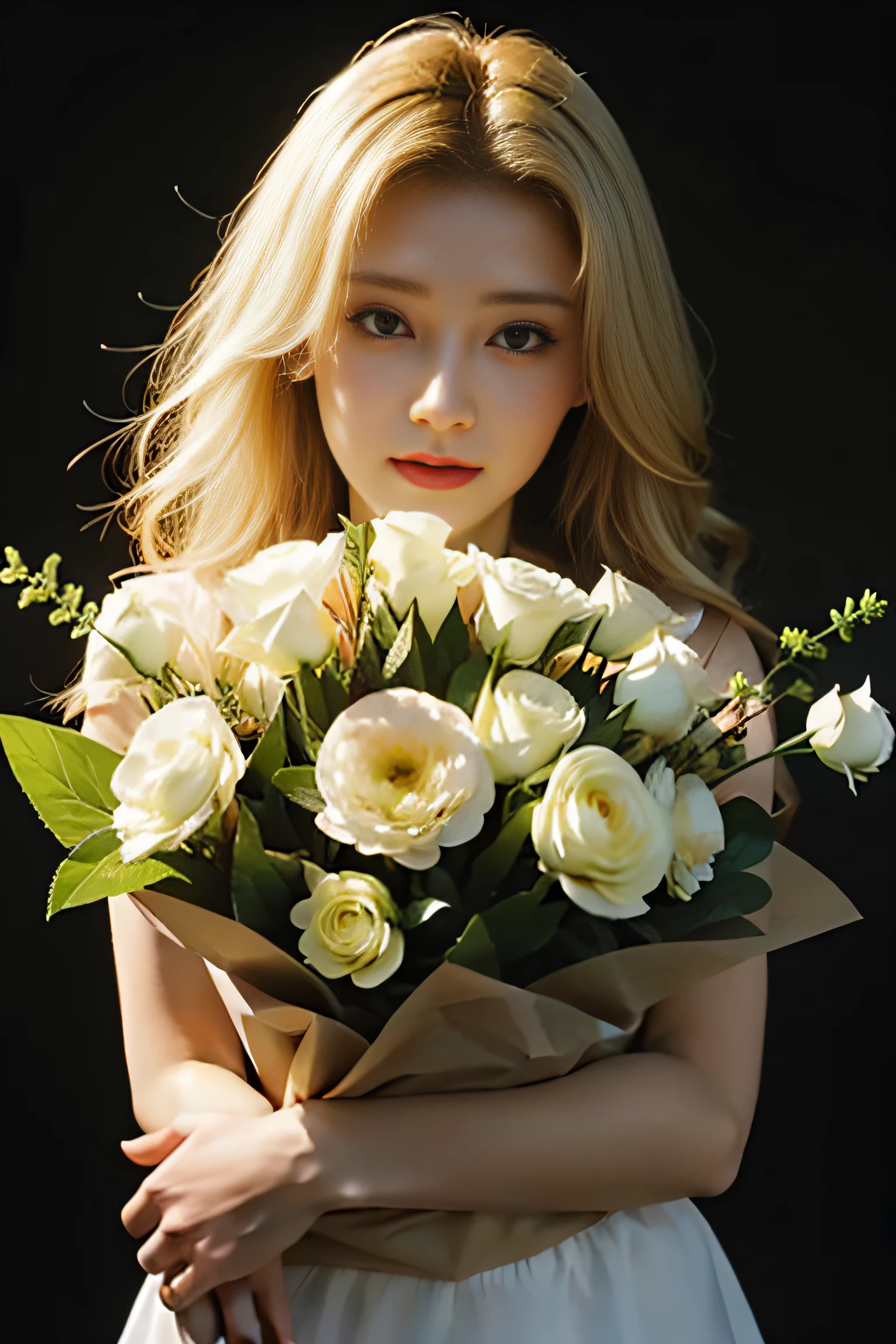 Flower bouquet,a beauty girl,horor,a blond,dead body,Diabolical