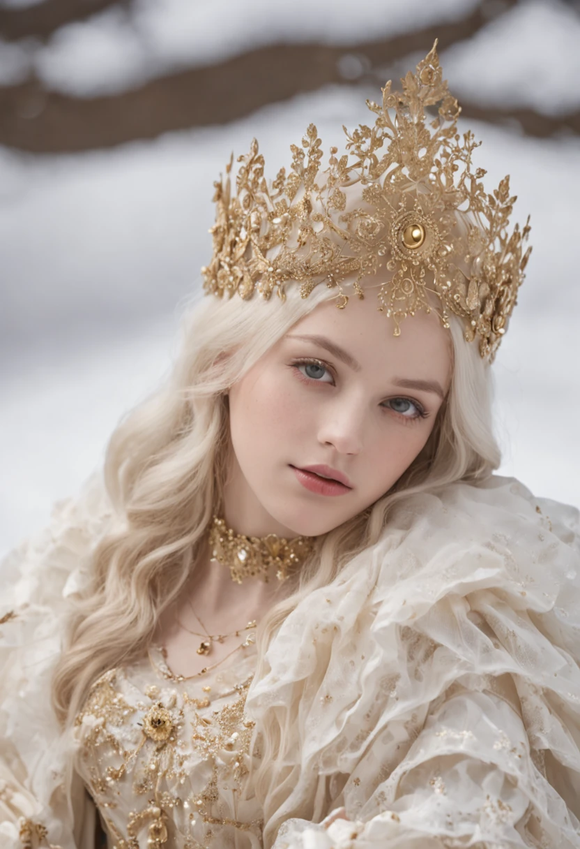 It was as if the light snow had melted,Cold metal was exposed,Gives you whiteness and flawlessness when it doesn't melt,But after melting, There is nothing left,Chilling... The golden clock spins in the eyes,The white moon season dots the feet,White gemstones,With ruffled trim
