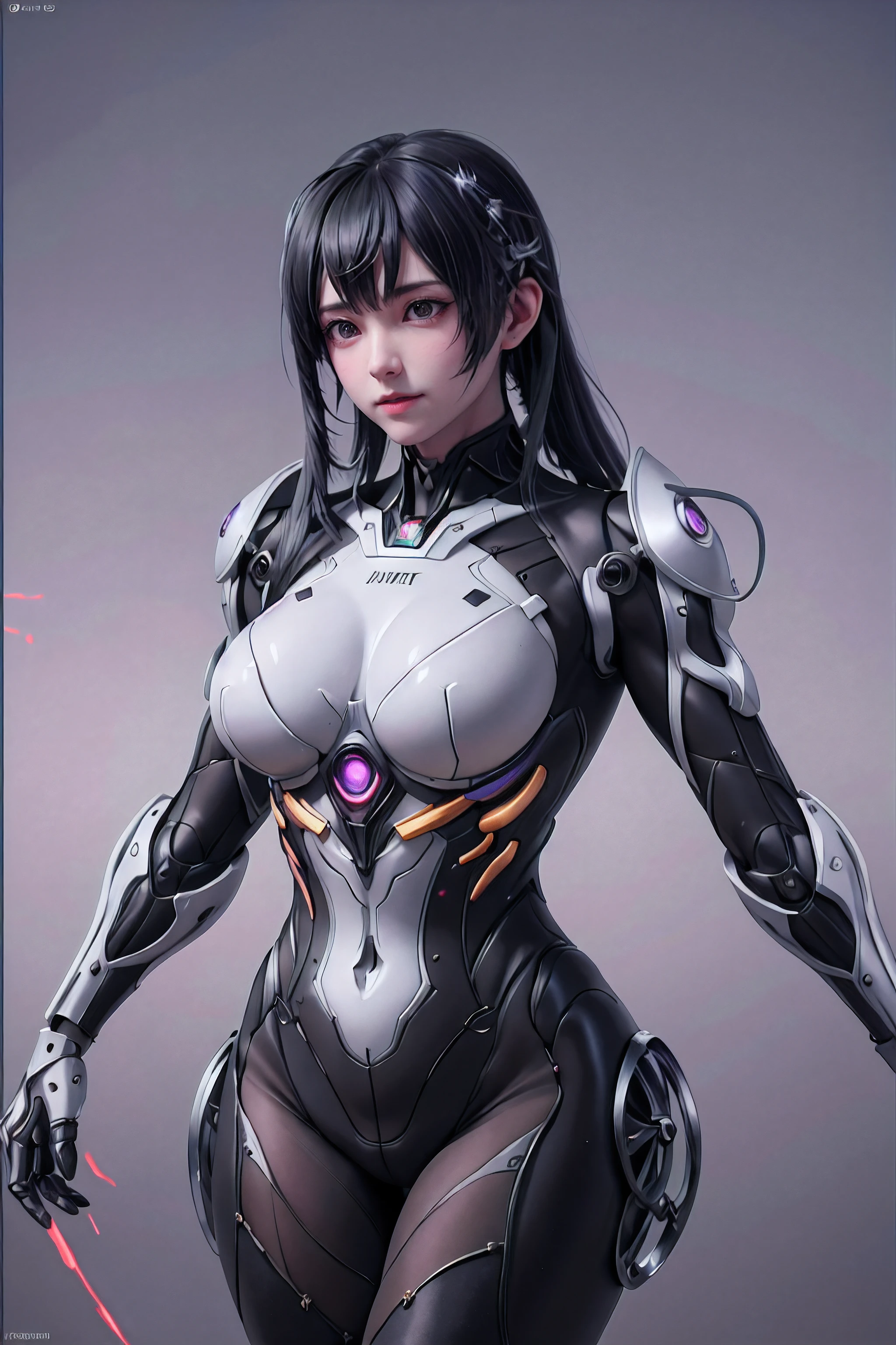 upper body,solo,[:(black background:1.5):90],Gradient background,1mechanical girl,(1kaijin:1.2),curvy,Muscle bundle nanosuit,machine made joints,machanical limbs,blood vessels connected to tubes,mechanical vertebra attaching to back,mechanical cervial attaching to neck,lights on armor,mecha headglass,Luminous Arms,laser eyes,expressionless,glowing skin,dynamic angle,
(colorful:1.2),outline,watercolor,hdr,ray tracing,nvidia rtx,subsurface scattering,pbr texturing,post-processing,anisotropic filtering,depth of field,maximum clarity and sharpness,16k raw,luminescent particles,cinematic lighting,lens flare,dramatic_shadow,fantasy,chromatic aberration, intricate details,ultra high res,(photorealistic:1.4),dramatic lighting,