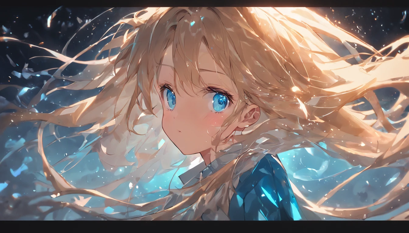 1 girl, very disheveled hair, |blonde, very beautiful long shiny hair, very beautiful pretty face, shiny shiny beautiful skin, solo, super high quality, hard focus, film grain, super high resolution, masterpiece, sparkling nice detailed crystal clear light blue eyes,