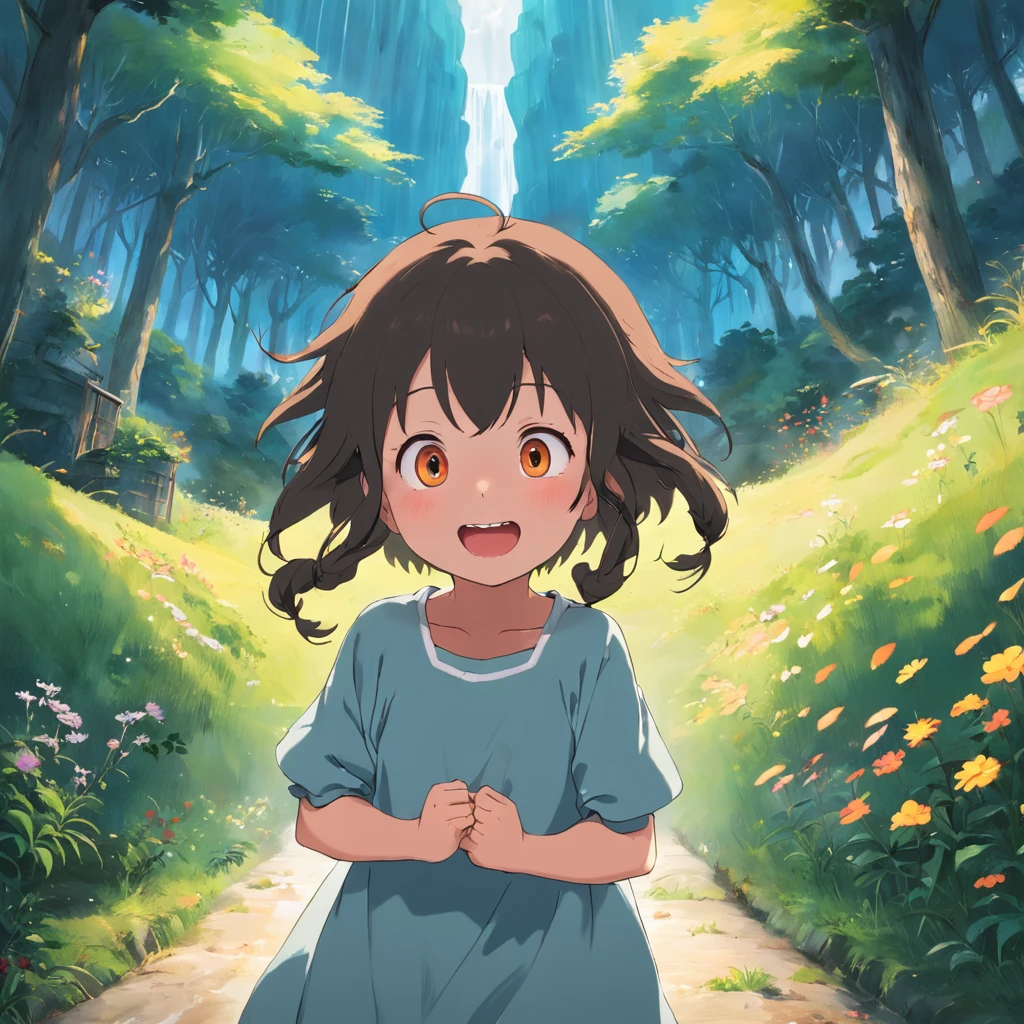 Ghibli Anime Images,5 girl with innocent bright smile