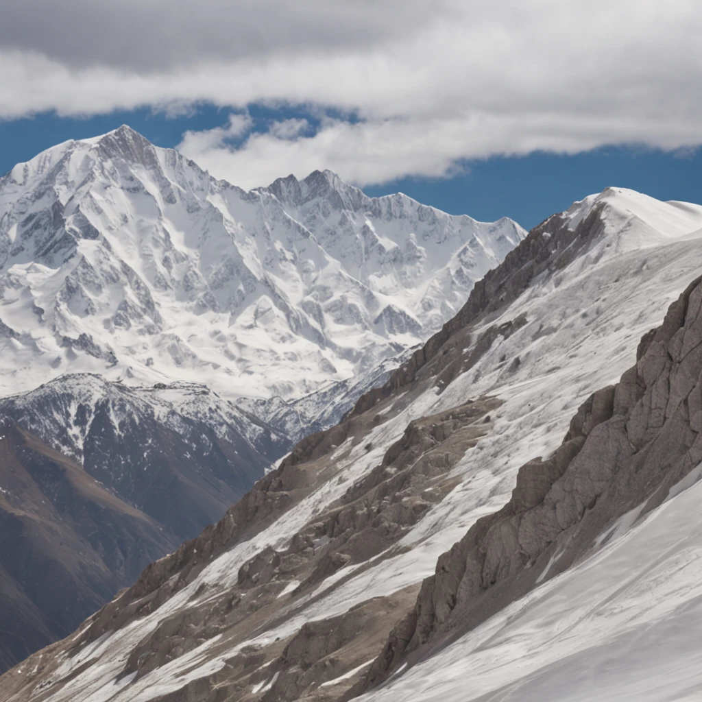 Stand on the top of a snow-capped mountain and enjoy a breathtaking view