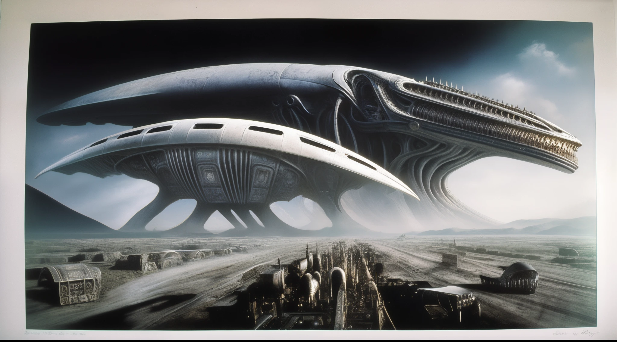 H.R. Giger concept-art for Alien, various illustrations