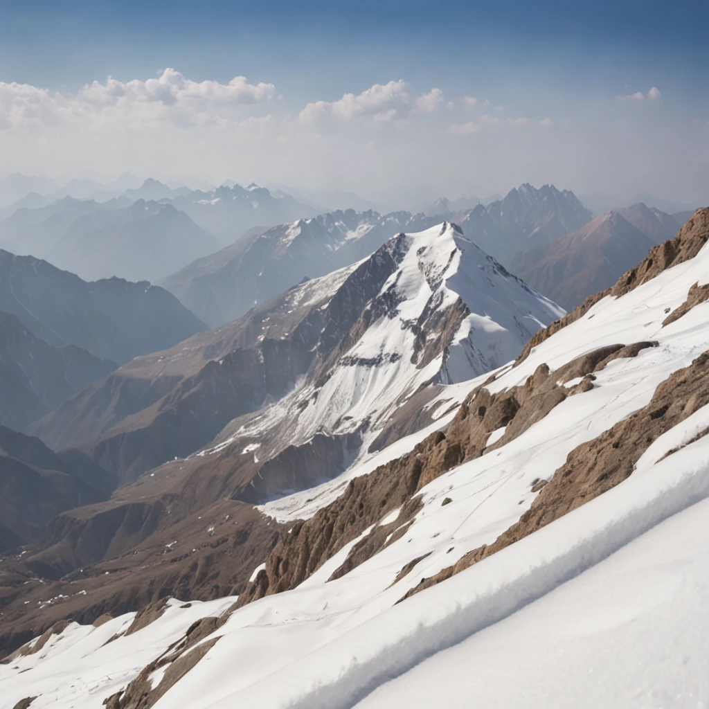 Stand on top of a snow-capped mountain,Enjoy stunning views