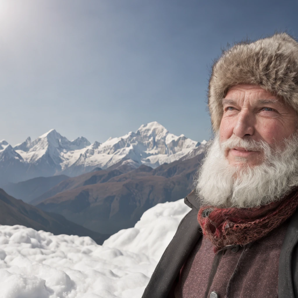 Stand on top of a snow-capped mountain,Enjoy stunning views