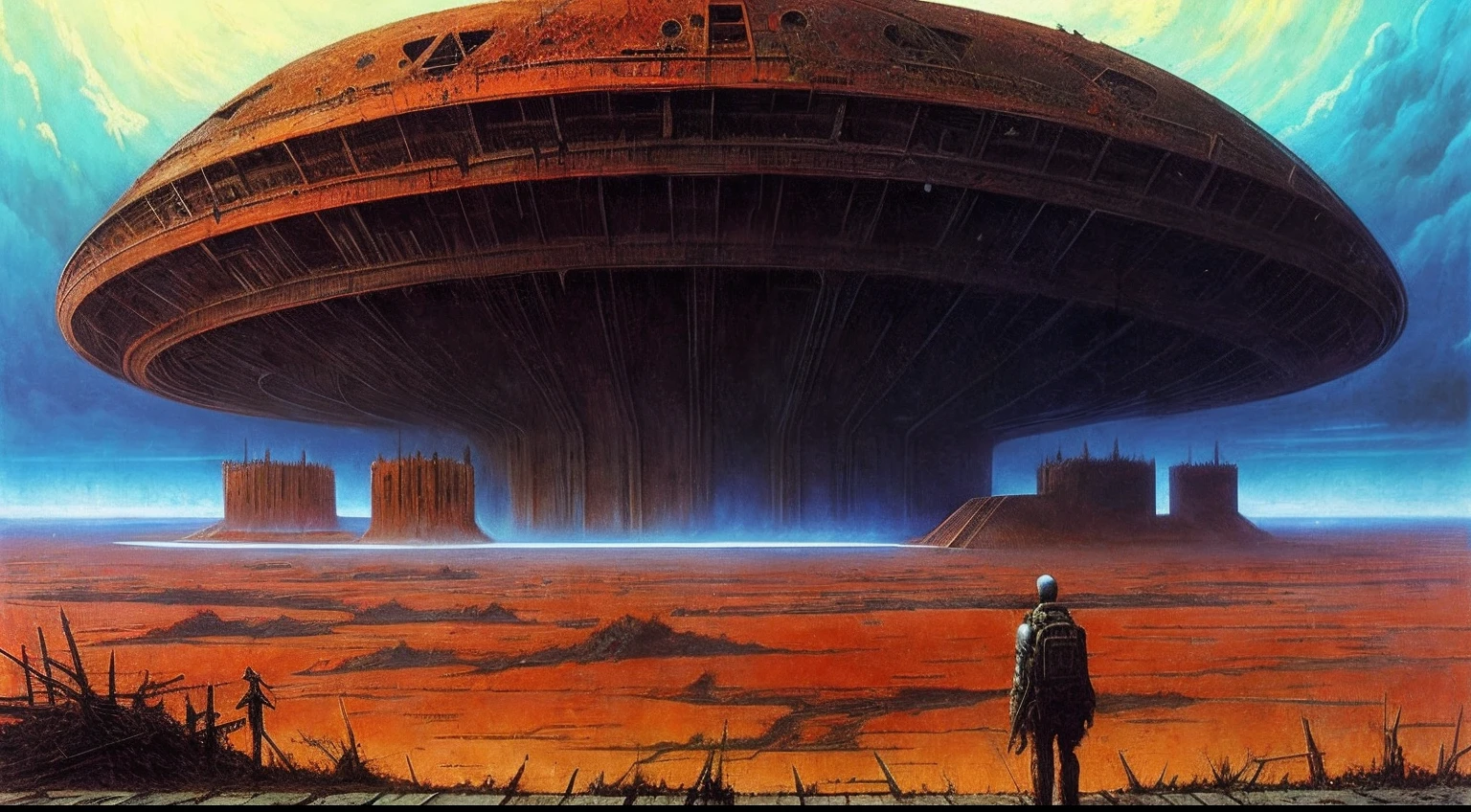 final of Evangelion, post apocalyptic, zdzislaw beksinski