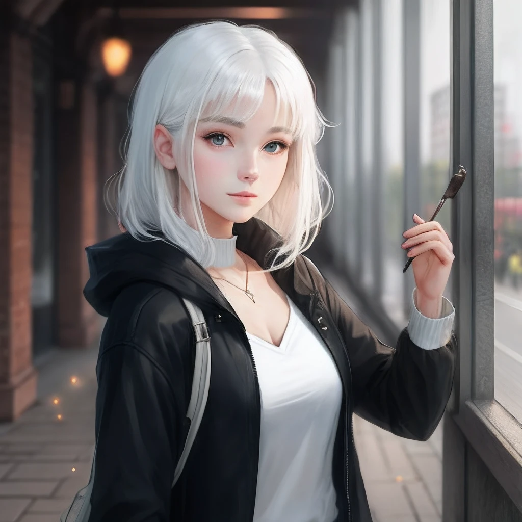 White-haired girl