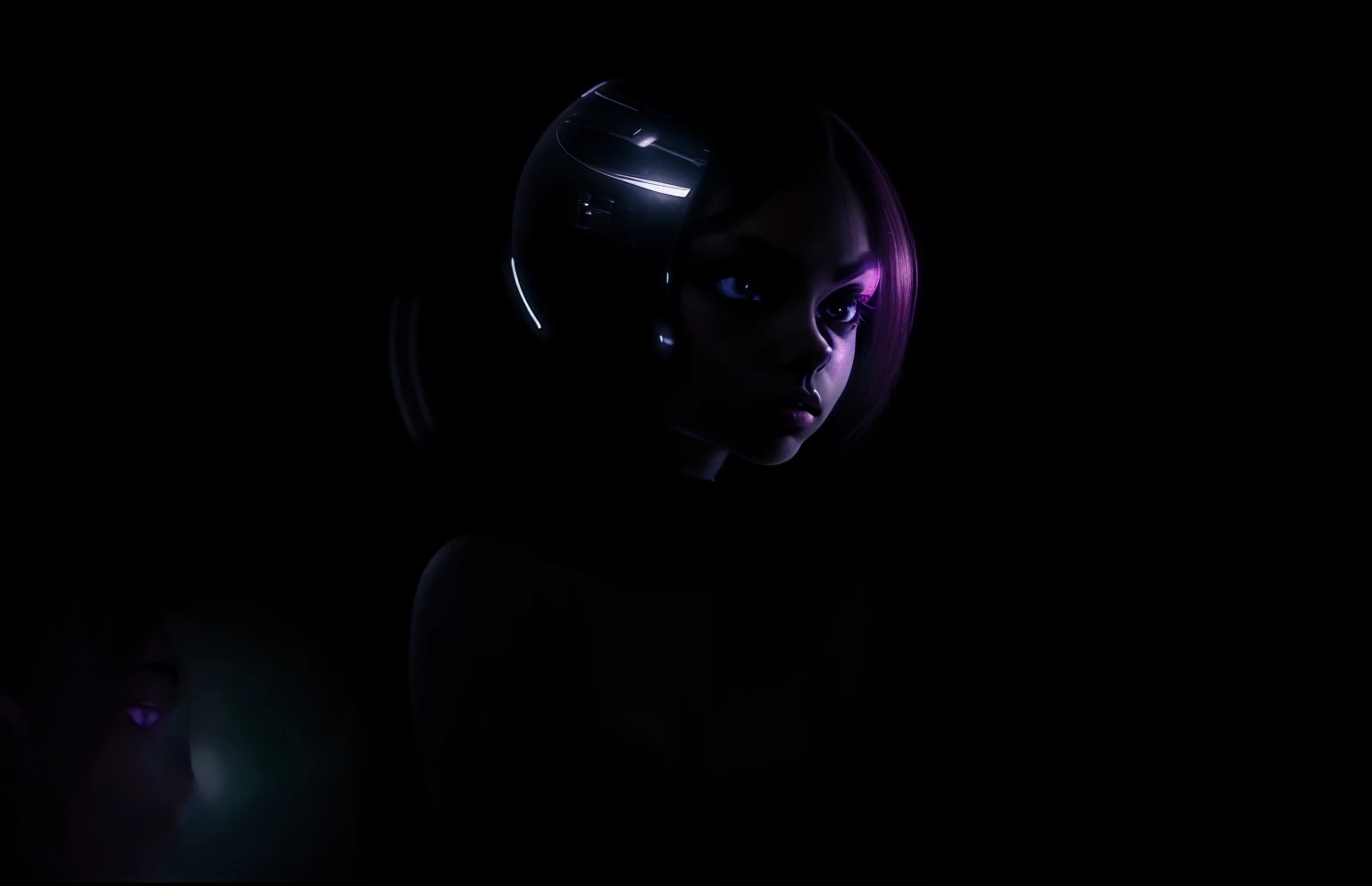 Mila Kunis as a preteen kitten fairy goth futuristic robot in a spacecraft traveling through space. vivid silver, black colors., looking at viewer, realistic, masterpiece, highest quality, backlighting, (lens flare:1.1), (bloom:1.1), (chromatic aberration:1.1), by Jeremy Lipking, by Antonio J. Manzanedo