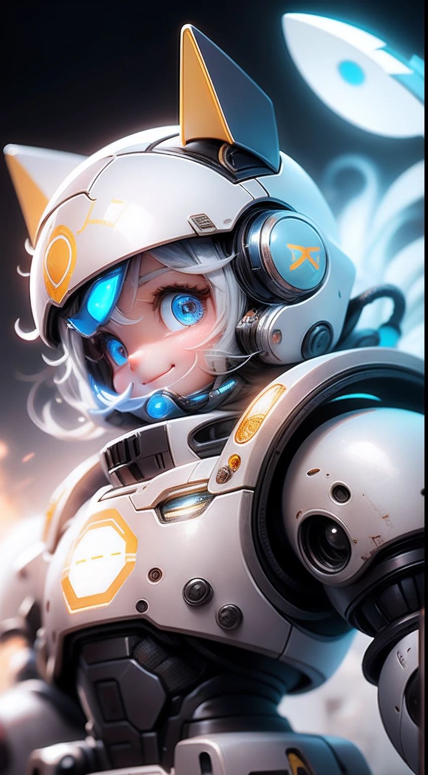 super robot: This is a small robot, But powerful. It has a rounded shape,Made of shiny metal。. There are two large bright eyes, and friendly smile. He will fly,And with superpowers,For example, the ability to shoot a laser from the eye and a rocket from the hand。. Although a robot, Friendly personality,Always willing to help Juan.