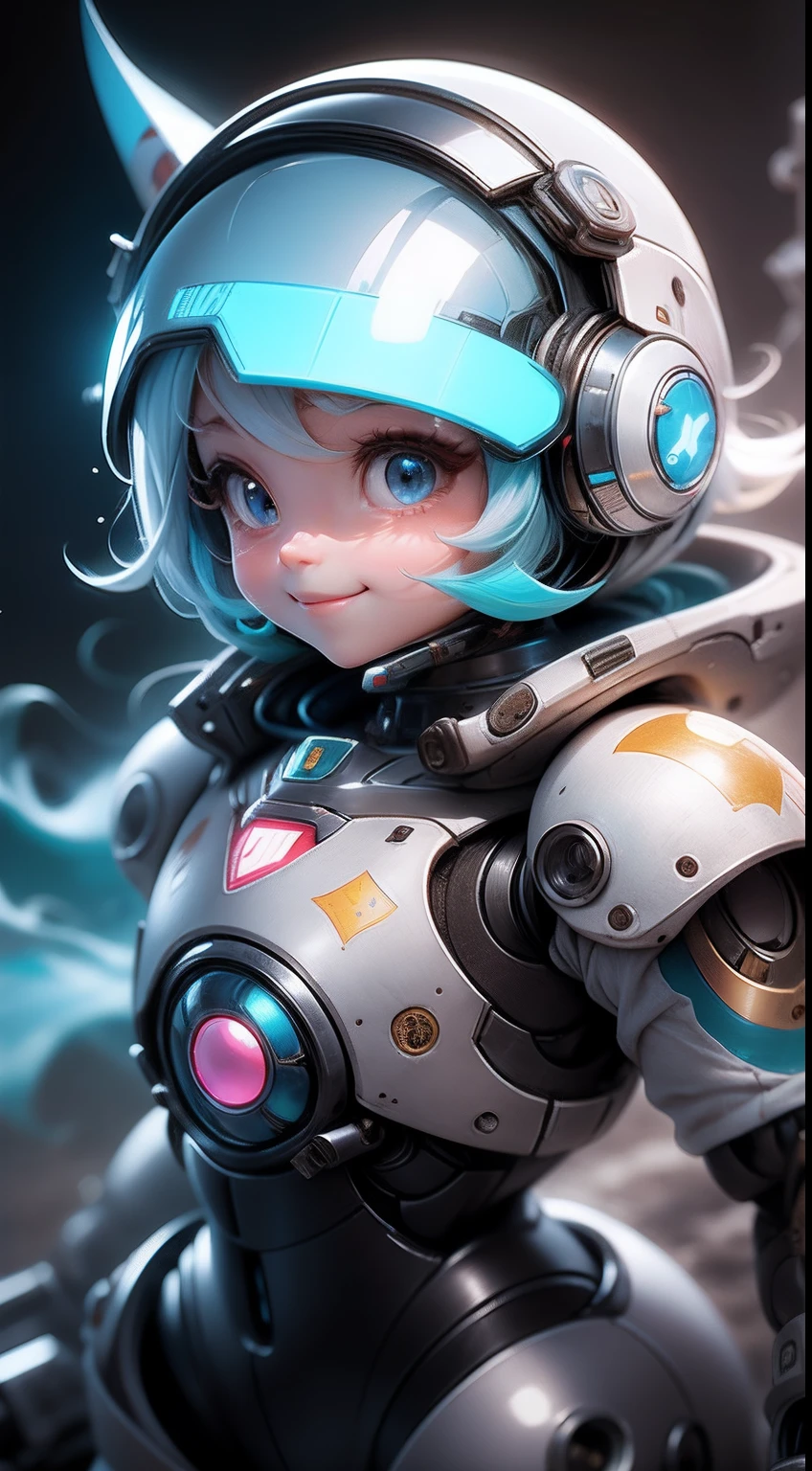 super robot: This is a small robot, But powerful. It has a rounded shape，Made of shiny metal。. There are two large bright eyes, and friendly smile. He will fly，And with superpowers，For example, the ability to shoot a laser from the eye and a rocket from the hand。. Although a robot, Friendly personality，Always willing to help Juan.