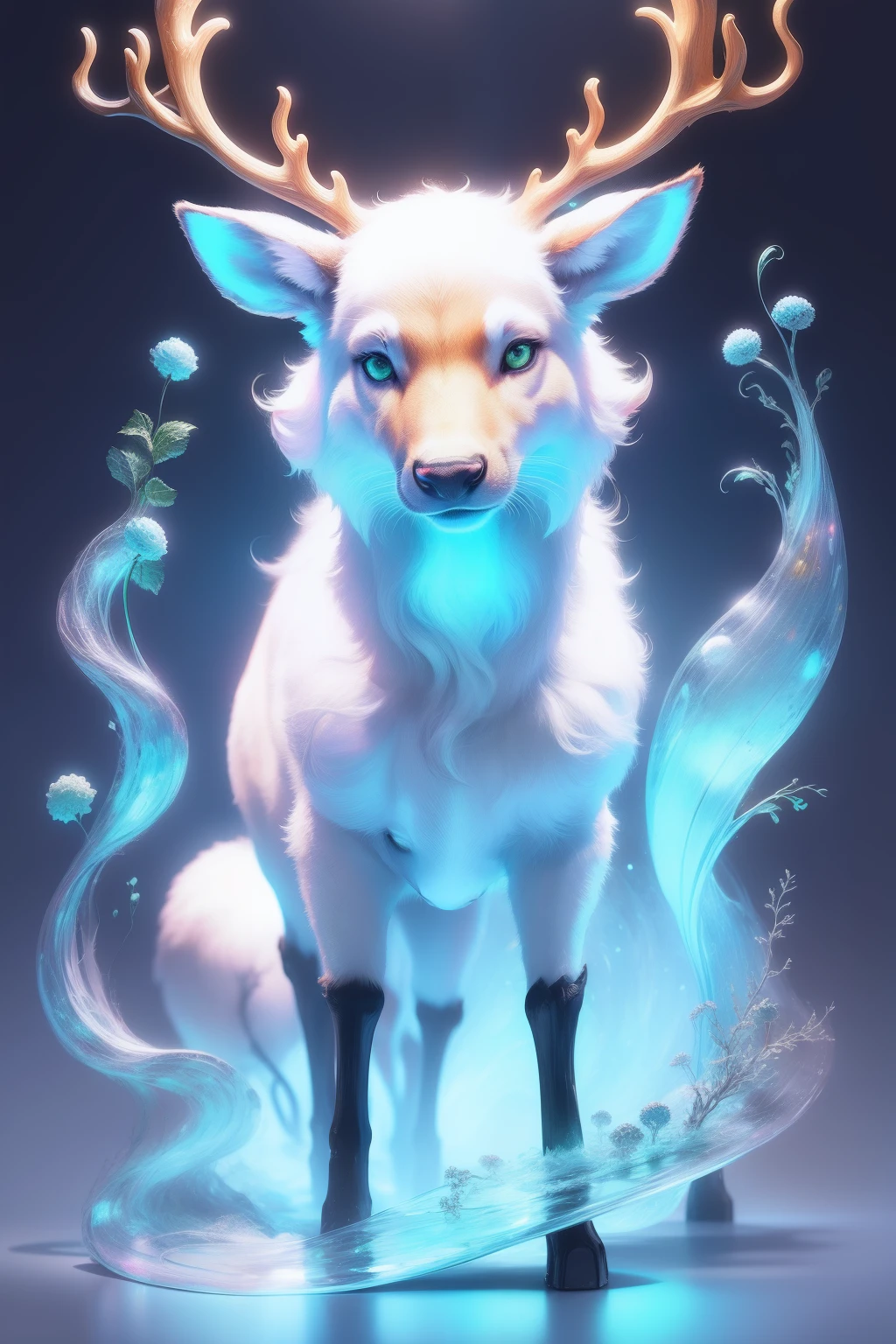 coils,Colorful colors,Divine deer,green color,Light shades,cyan colors,white colors,Dopamine color matching,Rich variety colors,Glass texture