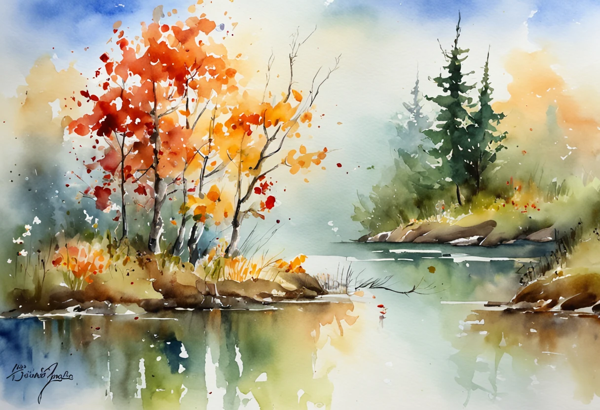 the wallpaper, 夏天, lake, zori, ln the forest, Detailed forest, Clouds, tmasterpiece, cinematic ligh, softlighting, depth of fields, Ray traching, reflection in water, hentail realism, A detailed,