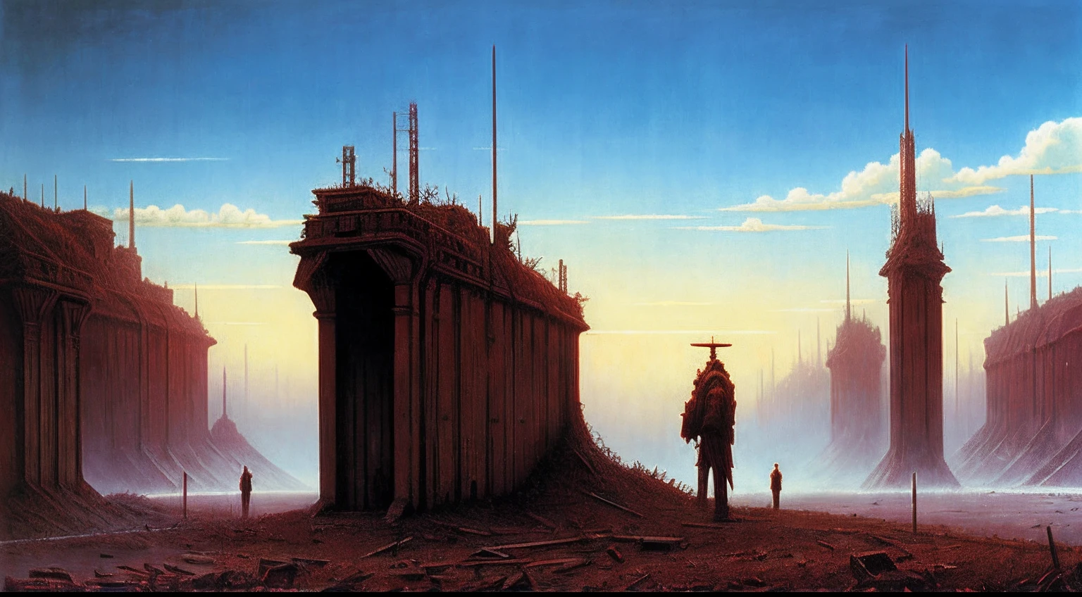 final of Evangelion, post apocalyptic, zdzislaw beksinski