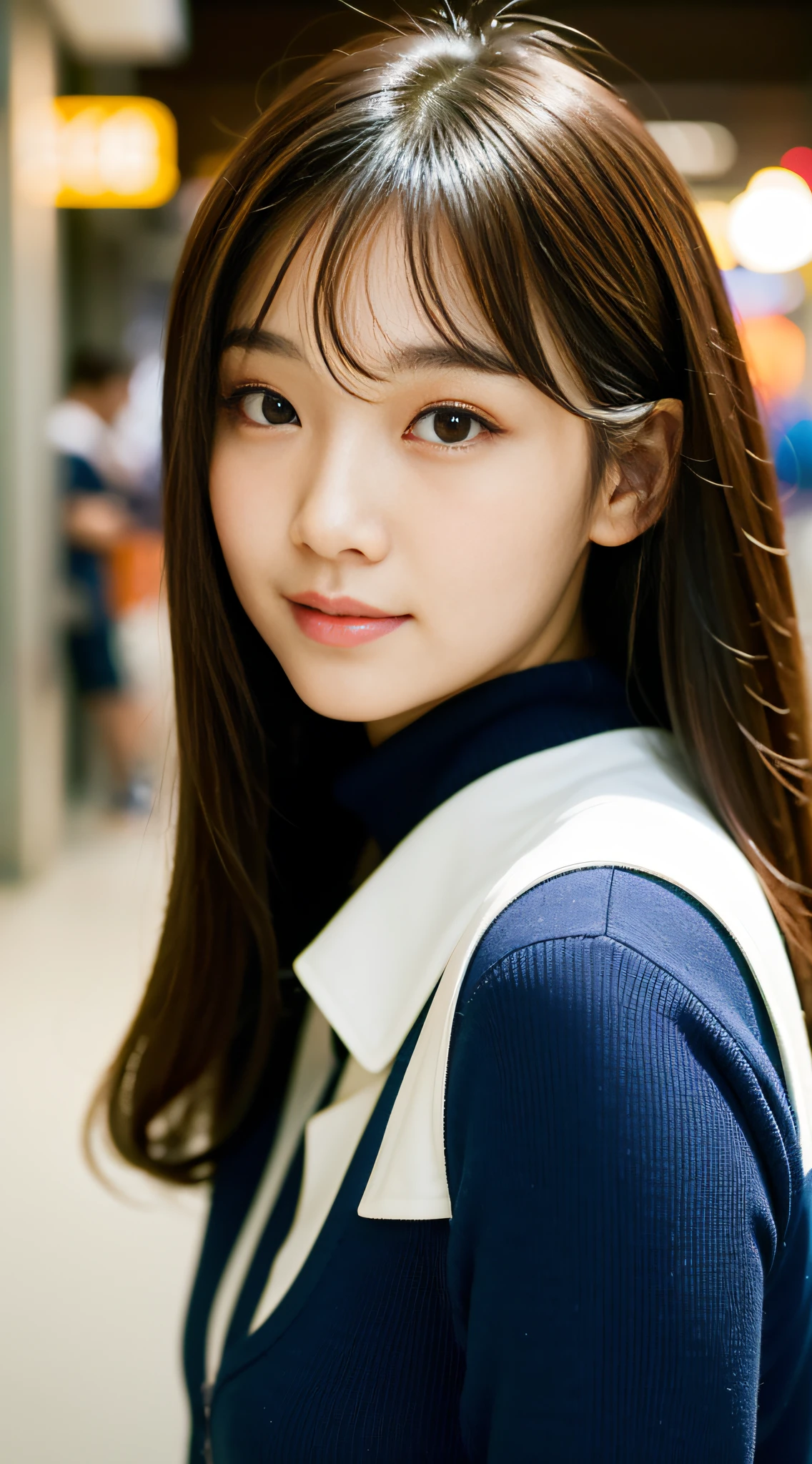 Highly detailed CG unity 8k wallpaper, of the highest quality, Super detailed, masutepiece, Realistic, photographrealistic, extremely detailed cute girl, 25yo, cleavage , (perspired) , Round eyes, peeping at the viewer, Blush, Smile, parted lip, Semi-body shot , Realistic、track suit、Realistic reproduction with vests , Panties , Squat, sports gym