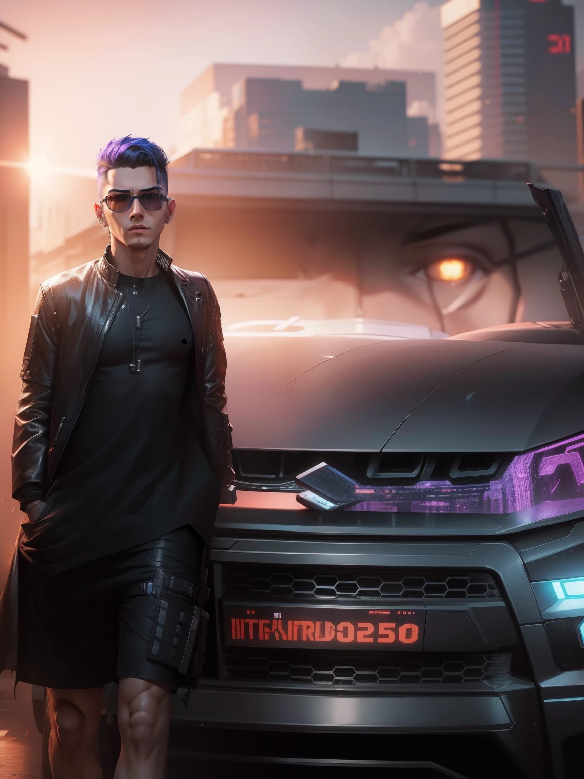 Change background cyberpunk handsome boy, realistic face, 8k, ultra realistic,