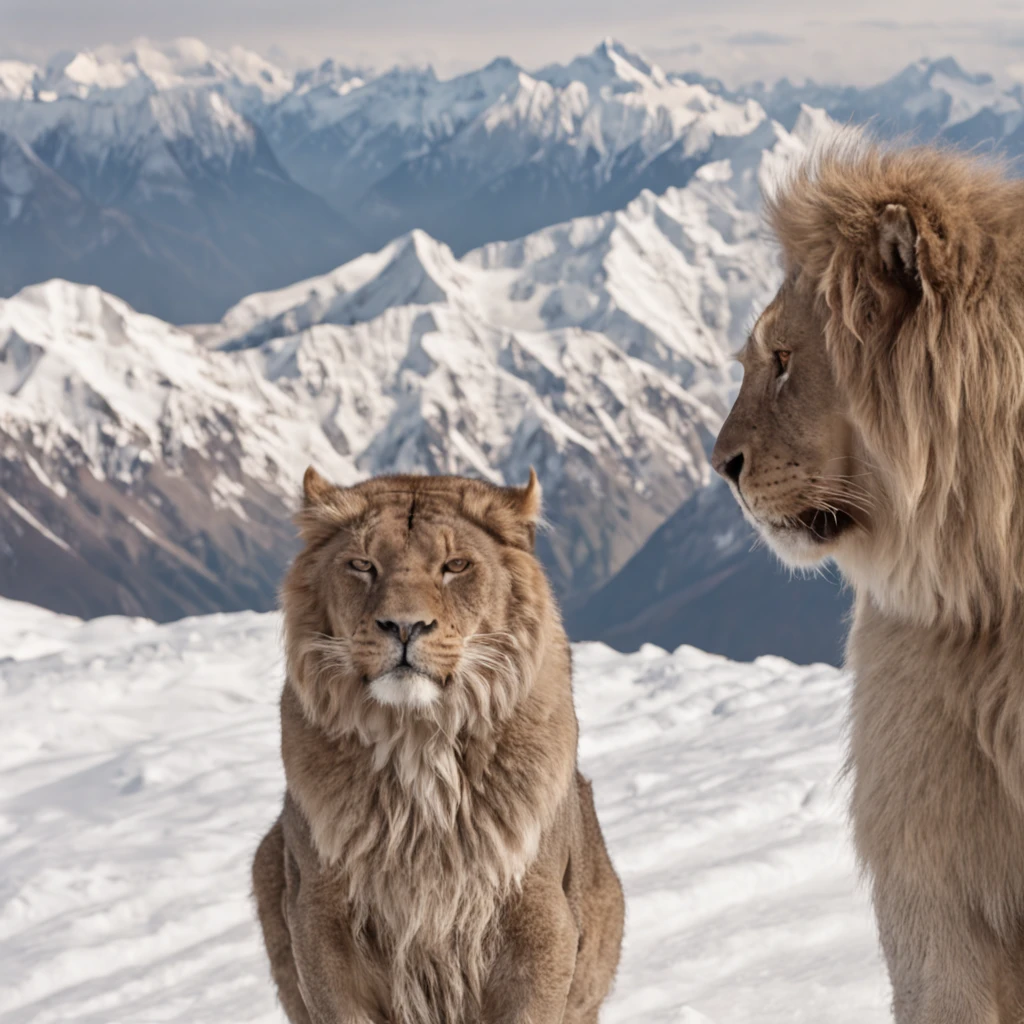 Stand on top of a snow-capped mountain,Enjoy the stunning views