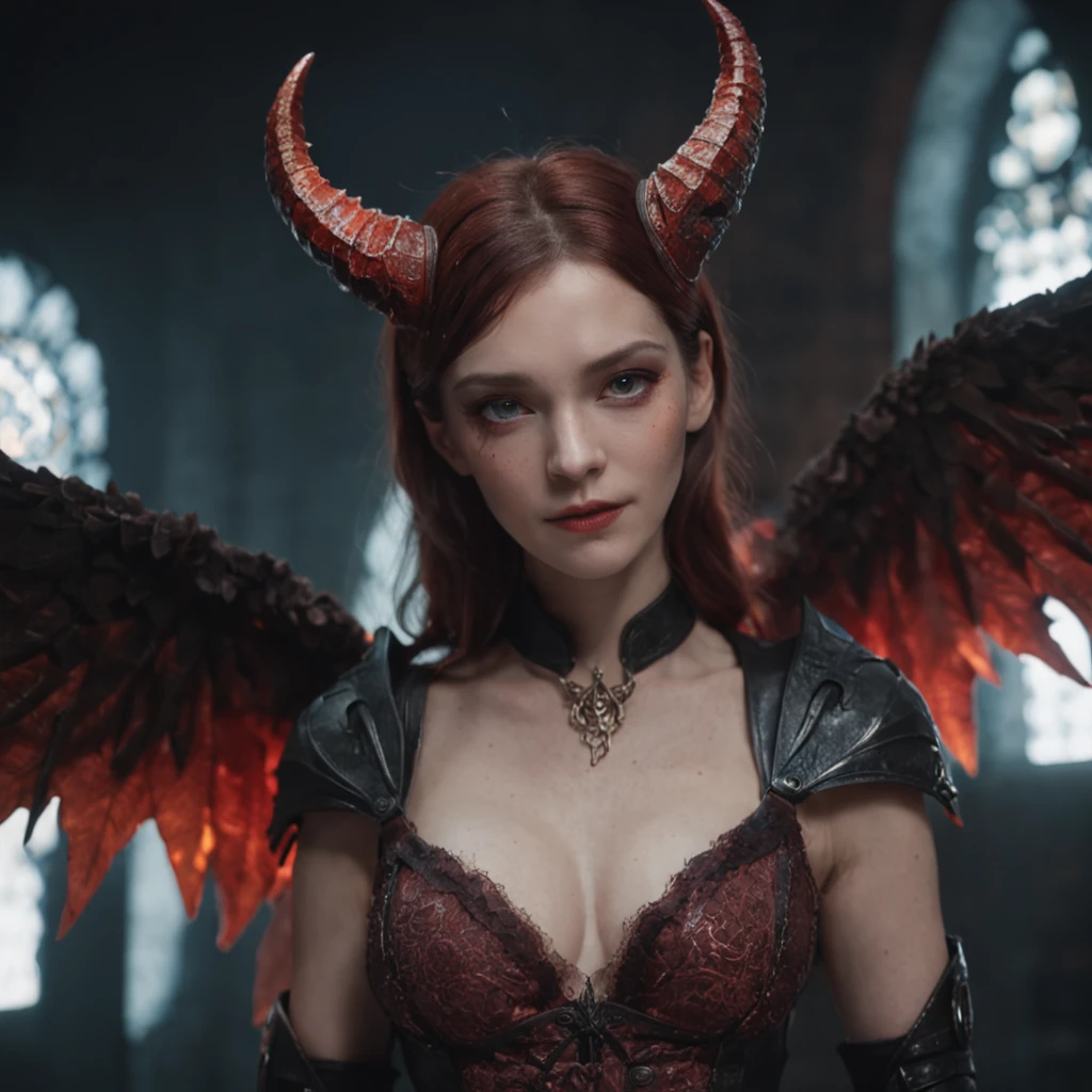 goat(80 years old granny, demon, queen of perversions and all pleasures)+++, (perverted, lewd, obscene)++, (hugefaketits, red skin)++,(lustful gaze), (scarification all over the body, horns, demon wings on back)++, (urianting, urine stream)+++, (into the realm of Satan, black mass, blasphemy)++, photorealistic, photography, hyperornate details, bokeh, particuls, ultra detail, unreal engine 5