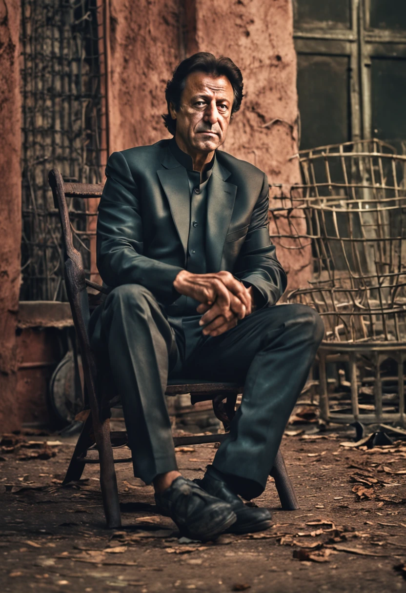 Former Pakistani Prime Minister Imran Khan In Jail Realistic Photo Hd Real Looking